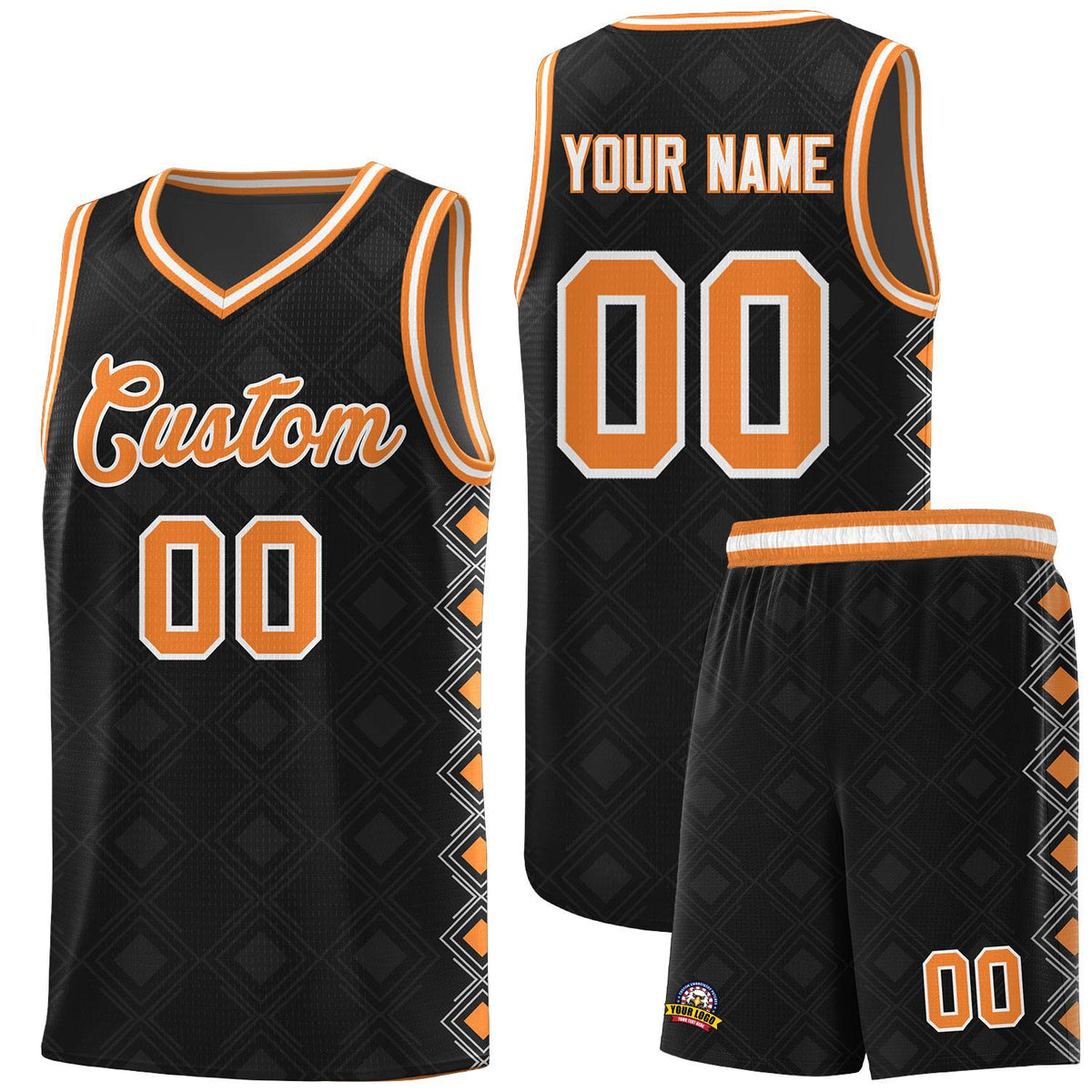 Custom Black Side Blocks Sports Uniform Basketball Jersey|KXKSHOP