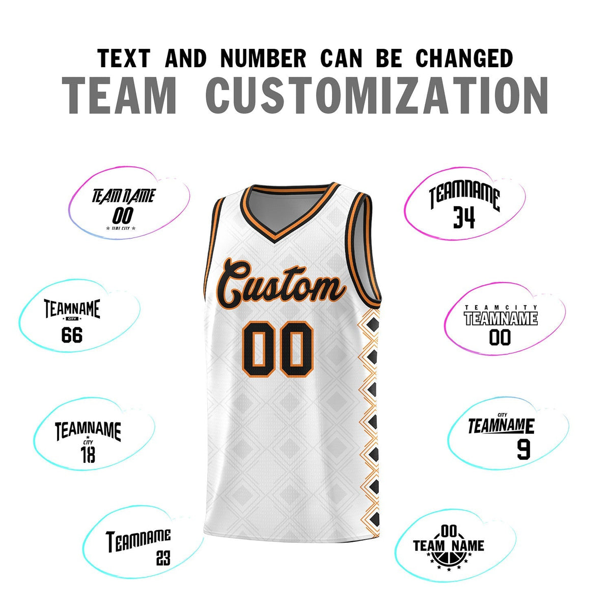 Custom White Side Blocks Sports Uniform Basketball Jersey|KXKSHOP