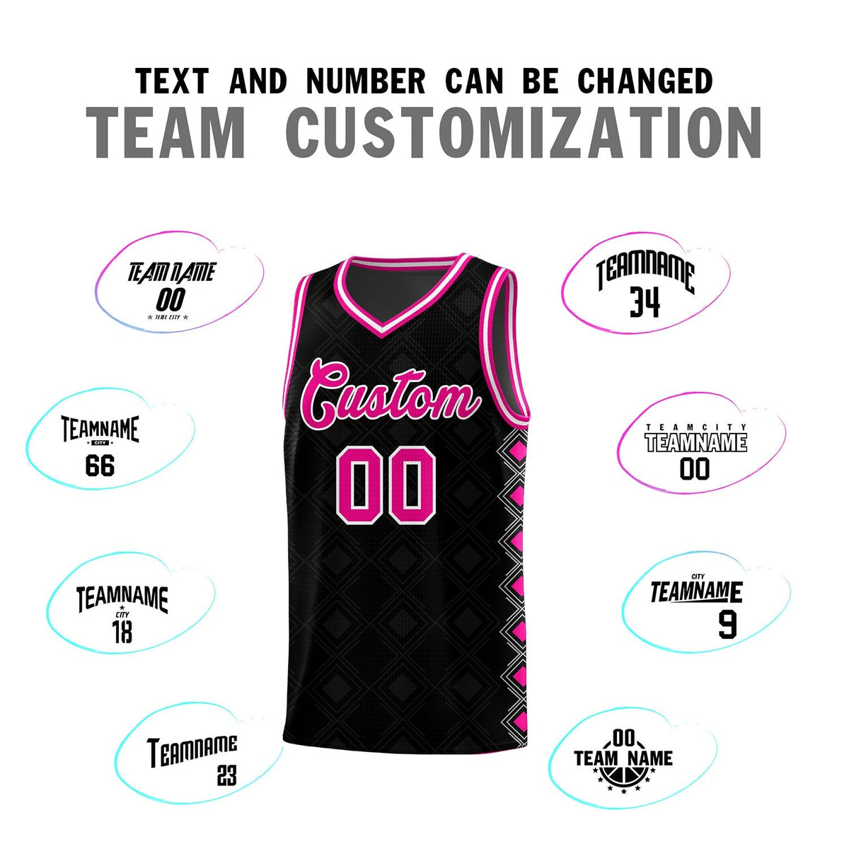 Custom Black Side Blocks Sports Uniform Basketball Jersey|KXKSHOP