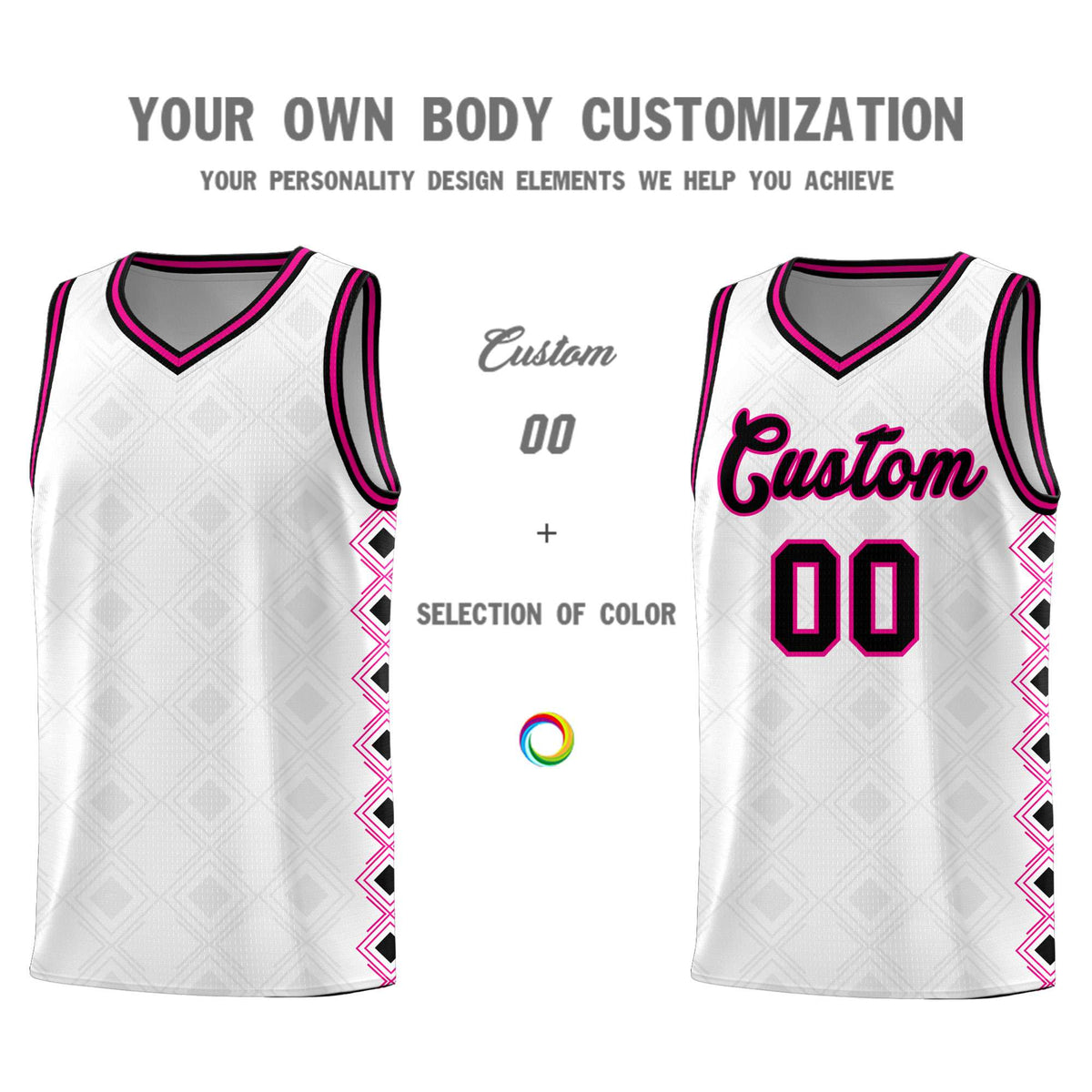 Custom White Side Blocks Sports Uniform Basketball Jersey|KXKSHOP
