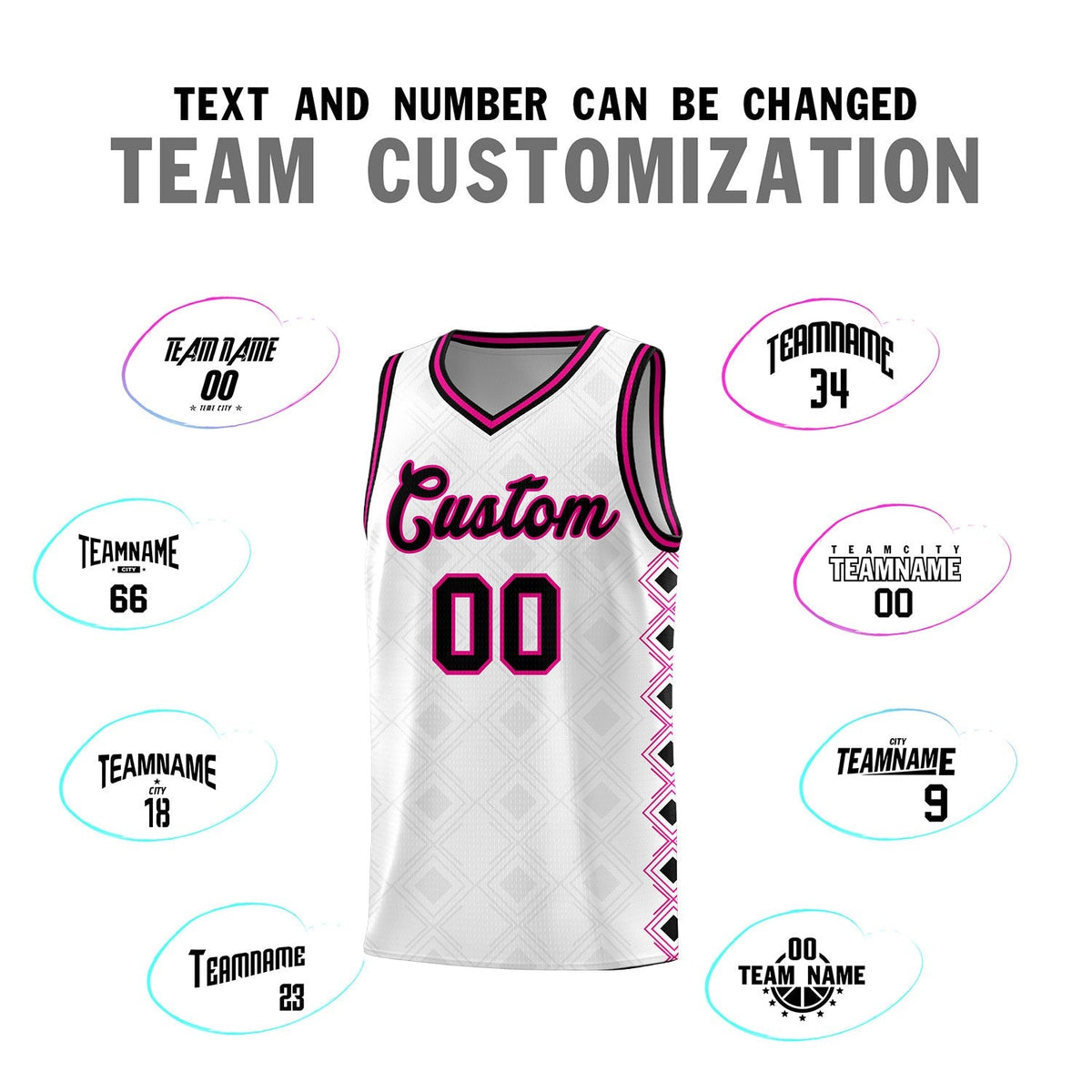 Custom White Side Blocks Sports Uniform Basketball Jersey|KXKSHOP