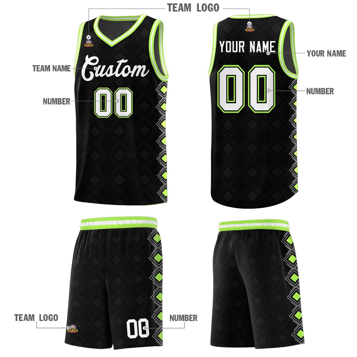 Custom Black Side Blocks Sports Uniform Basketball Jersey|KXKSHOP