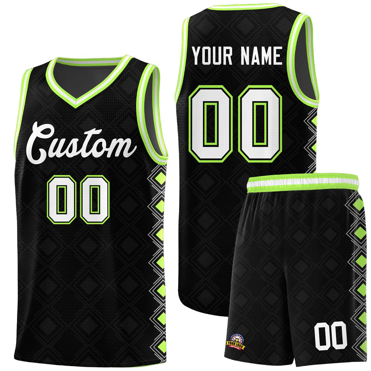 Custom Black Side Blocks Sports Uniform Basketball Jersey|KXKSHOP