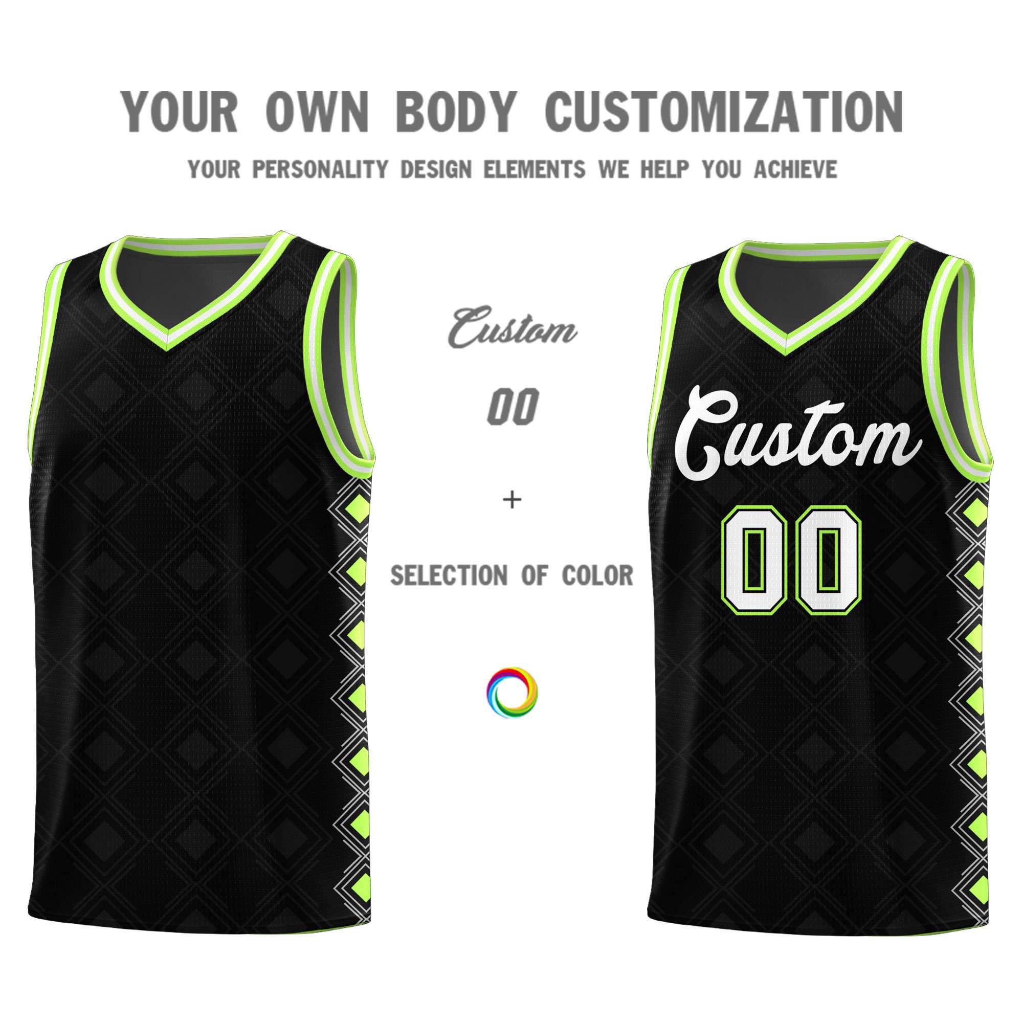 Custom Black Side Blocks Sports Uniform Basketball Jersey|KXKSHOP