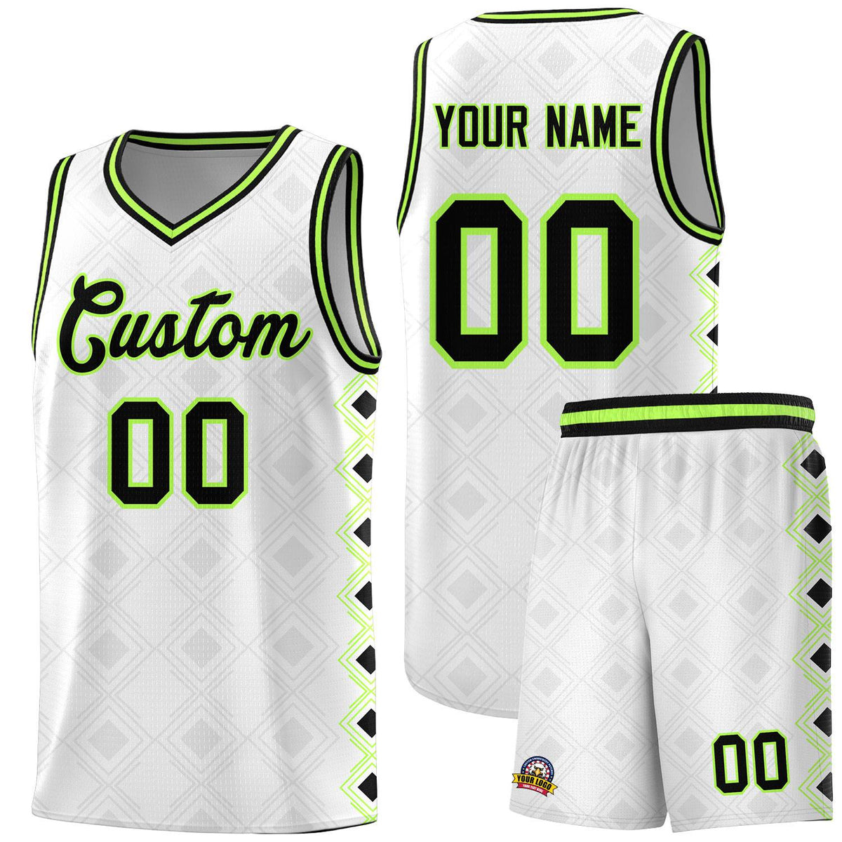 Custom White Side Blocks Sports Uniform Basketball Jersey|KXKSHOP