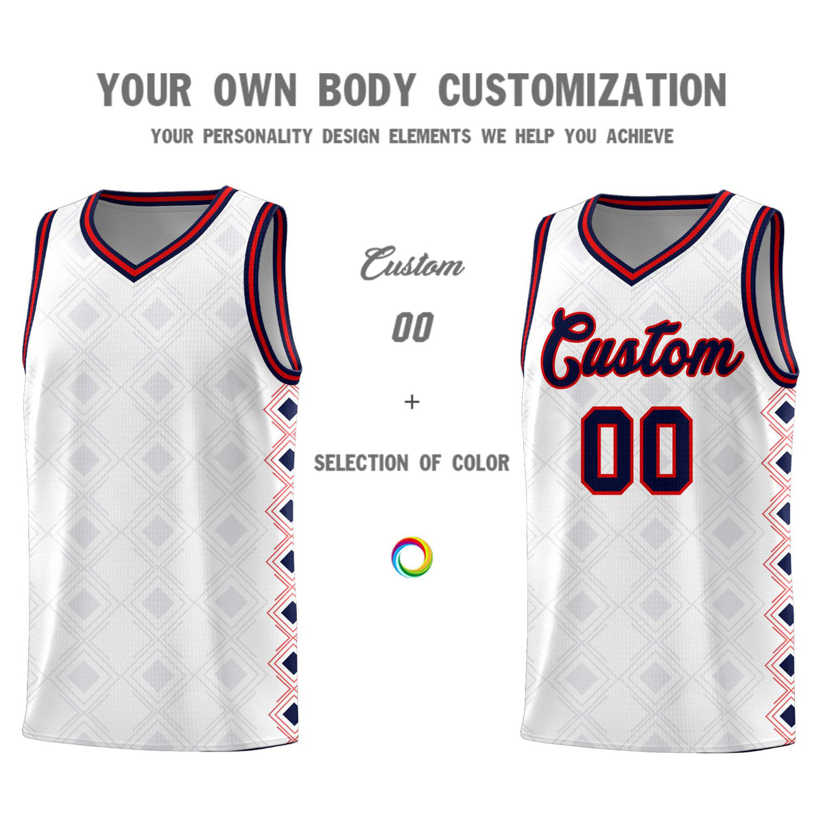 Custom White Side Blocks Sports Uniform Basketball Jersey|KXKSHOP