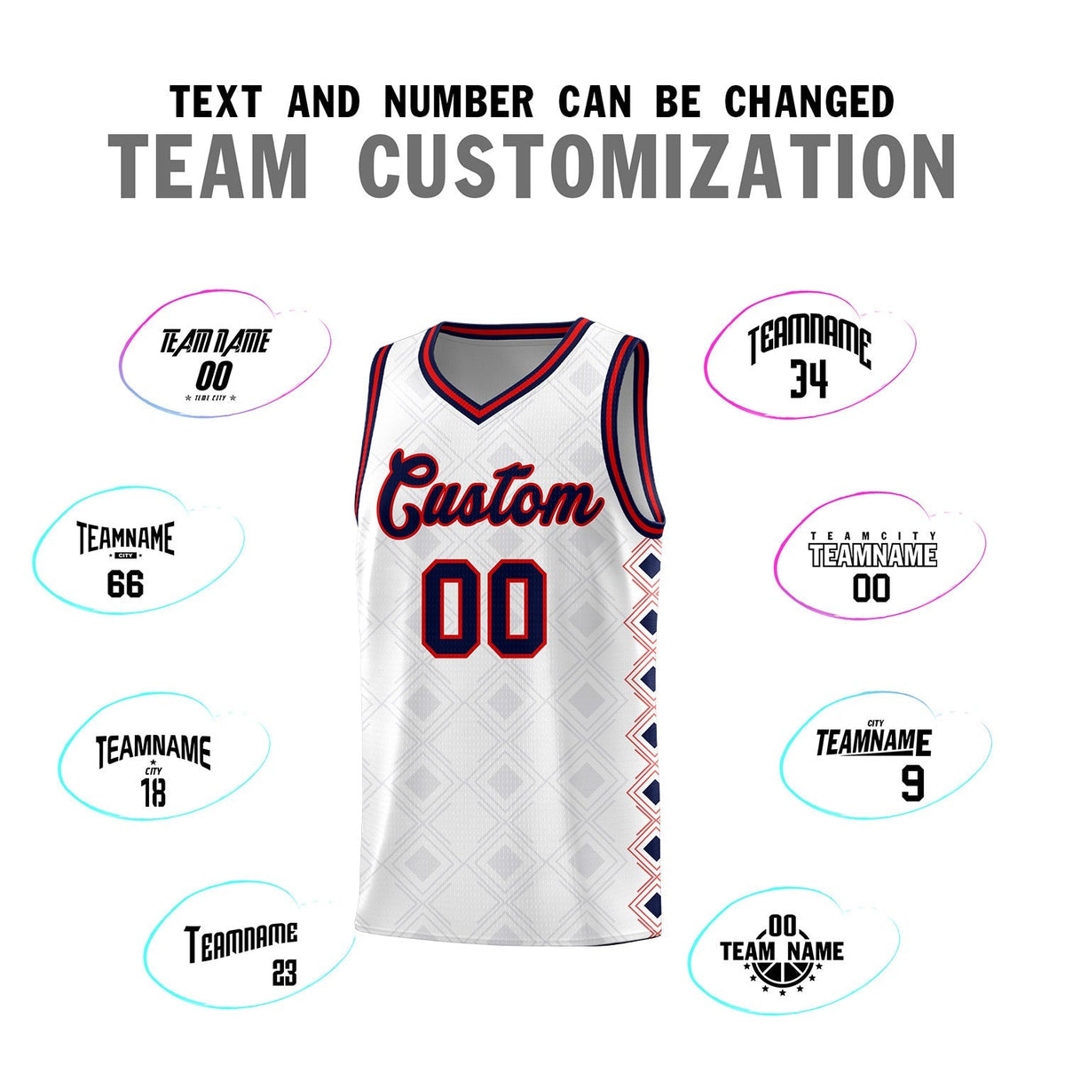 Custom White Side Blocks Sports Uniform Basketball Jersey|KXKSHOP
