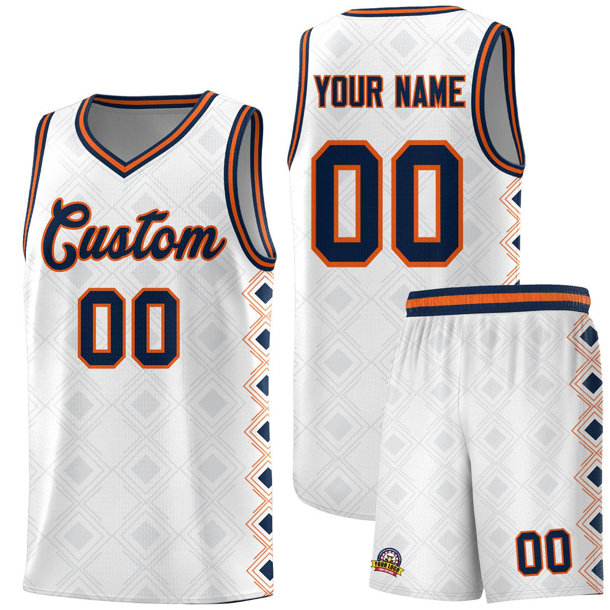 Custom White Side Blocks Sports Uniform Basketball Jersey|KXKSHOP