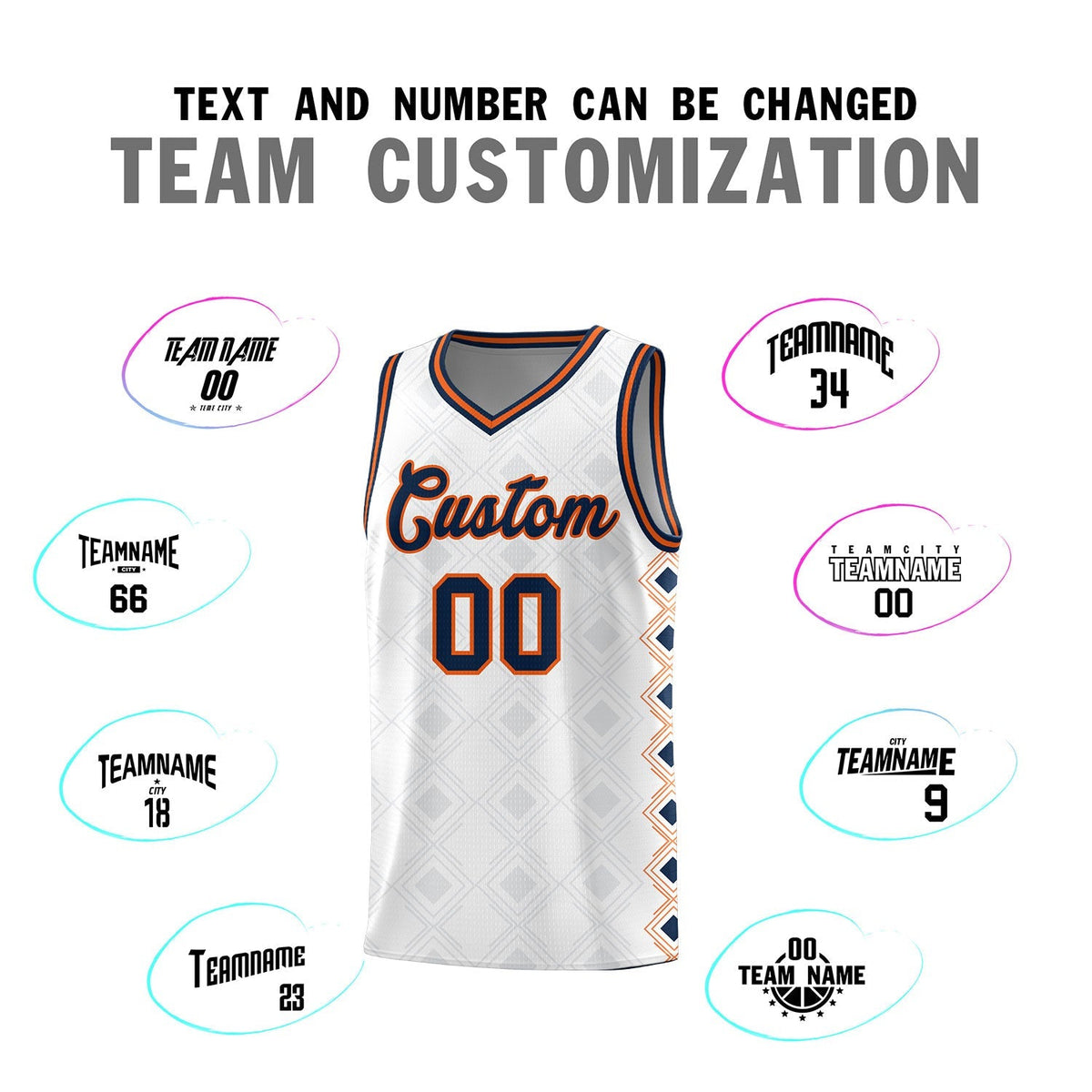 Custom White Side Blocks Sports Uniform Basketball Jersey|KXKSHOP