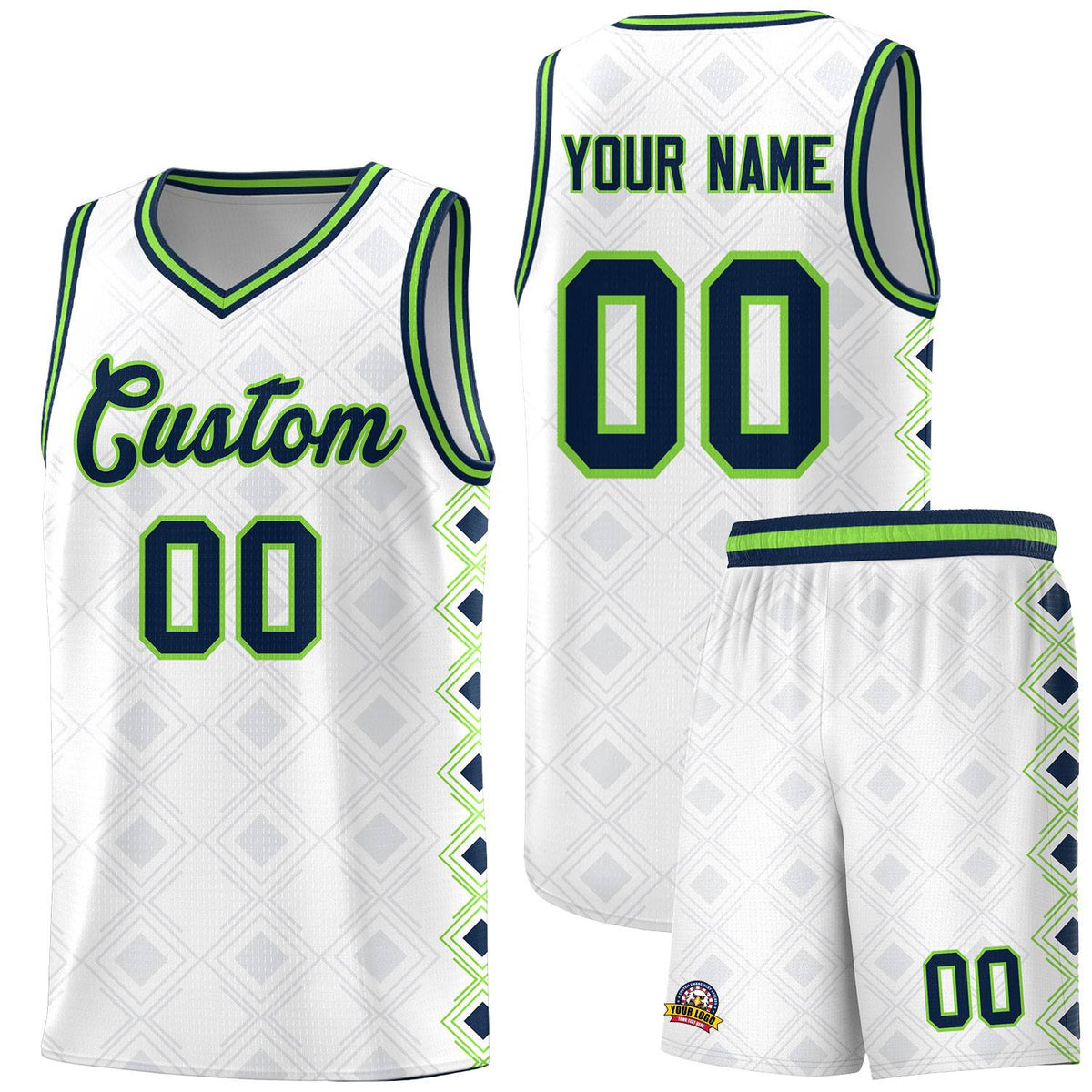 Custom White Side Blocks Sports Uniform Basketball Jersey|KXKSHOP