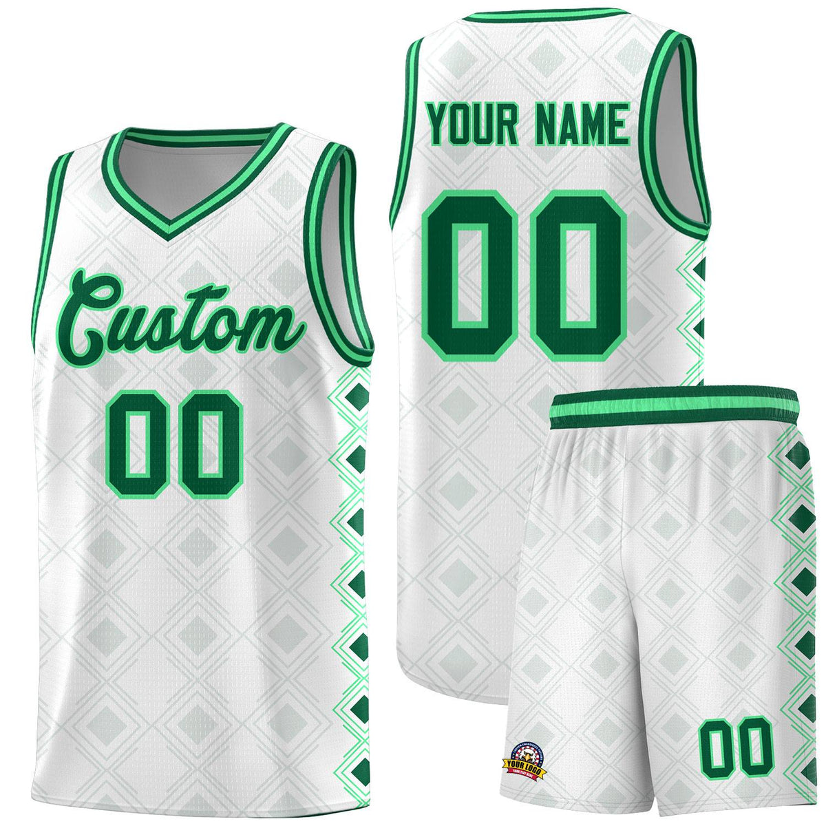 Custom White Side Blocks Sports Uniform Basketball Jersey|KXKSHOP