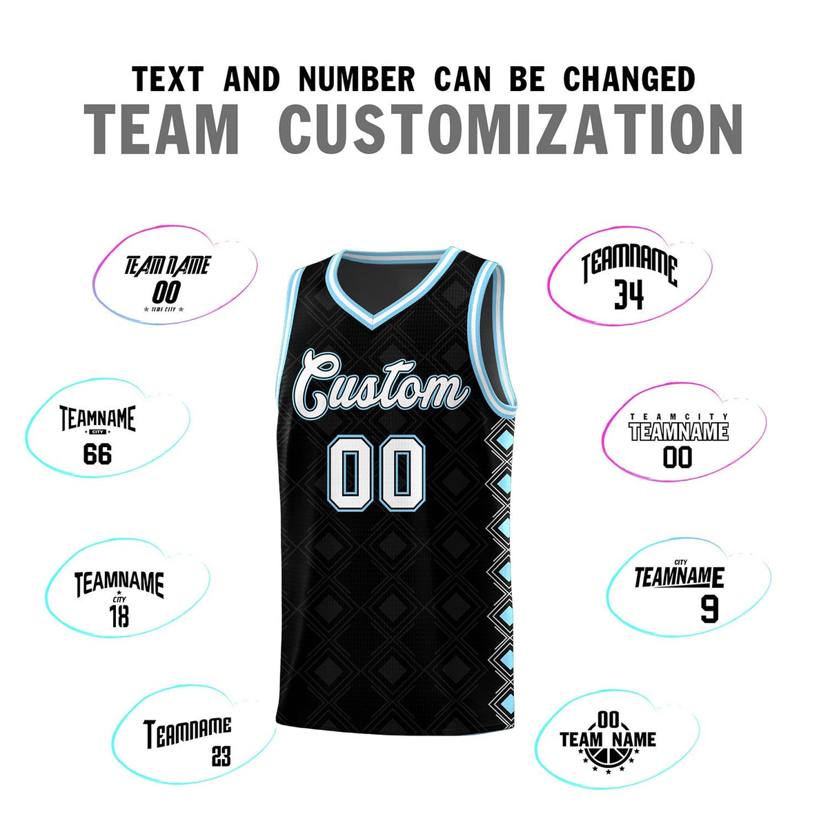 Custom Black Side Blocks Sports Uniform Basketball Jersey|KXKSHOP
