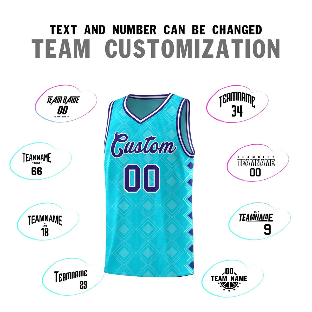 Custom Sky Blue Side Blocks Sports Uniform Basketball Jersey|KXKSHOP