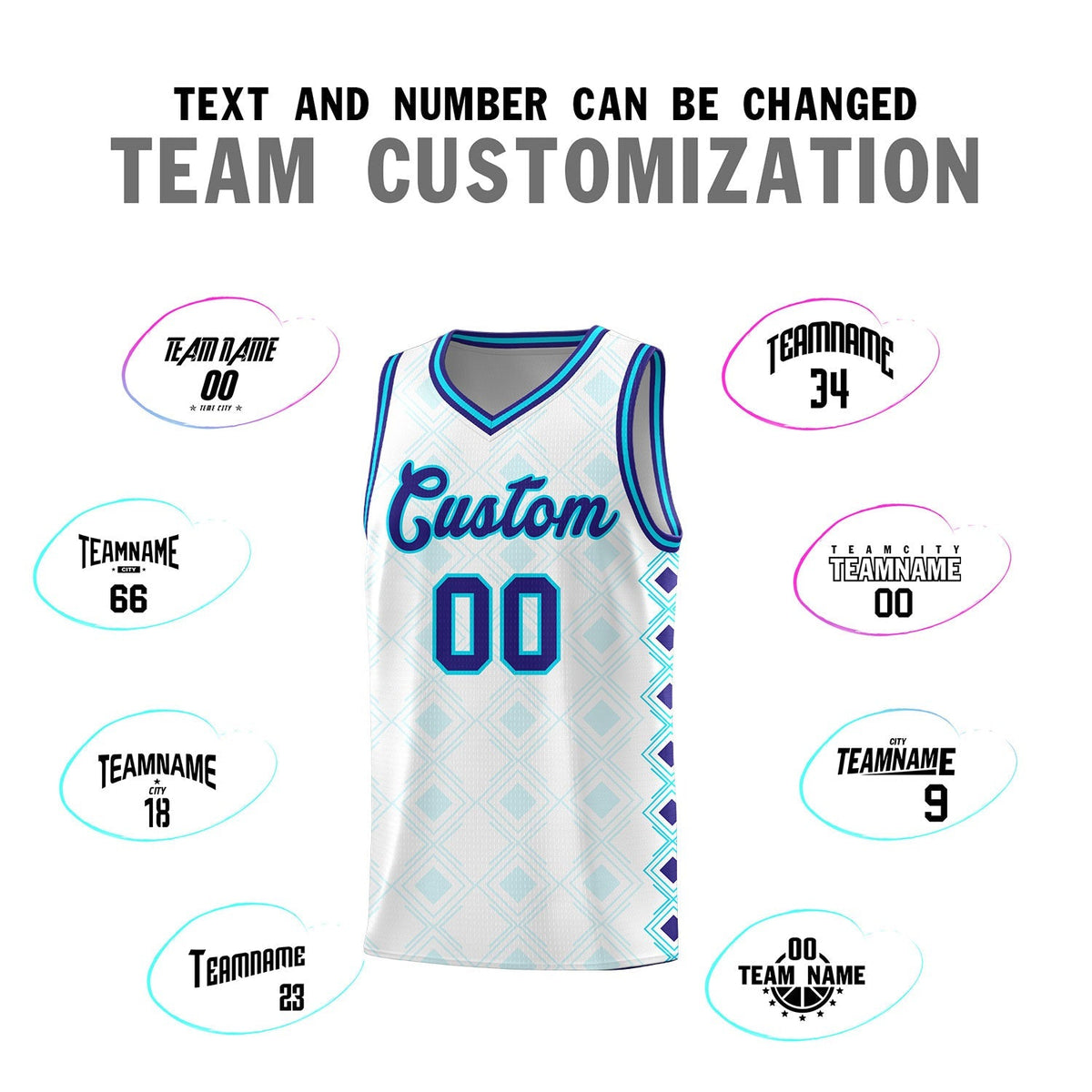 Custom White Side Blocks Sports Uniform Basketball Jersey|KXKSHOP