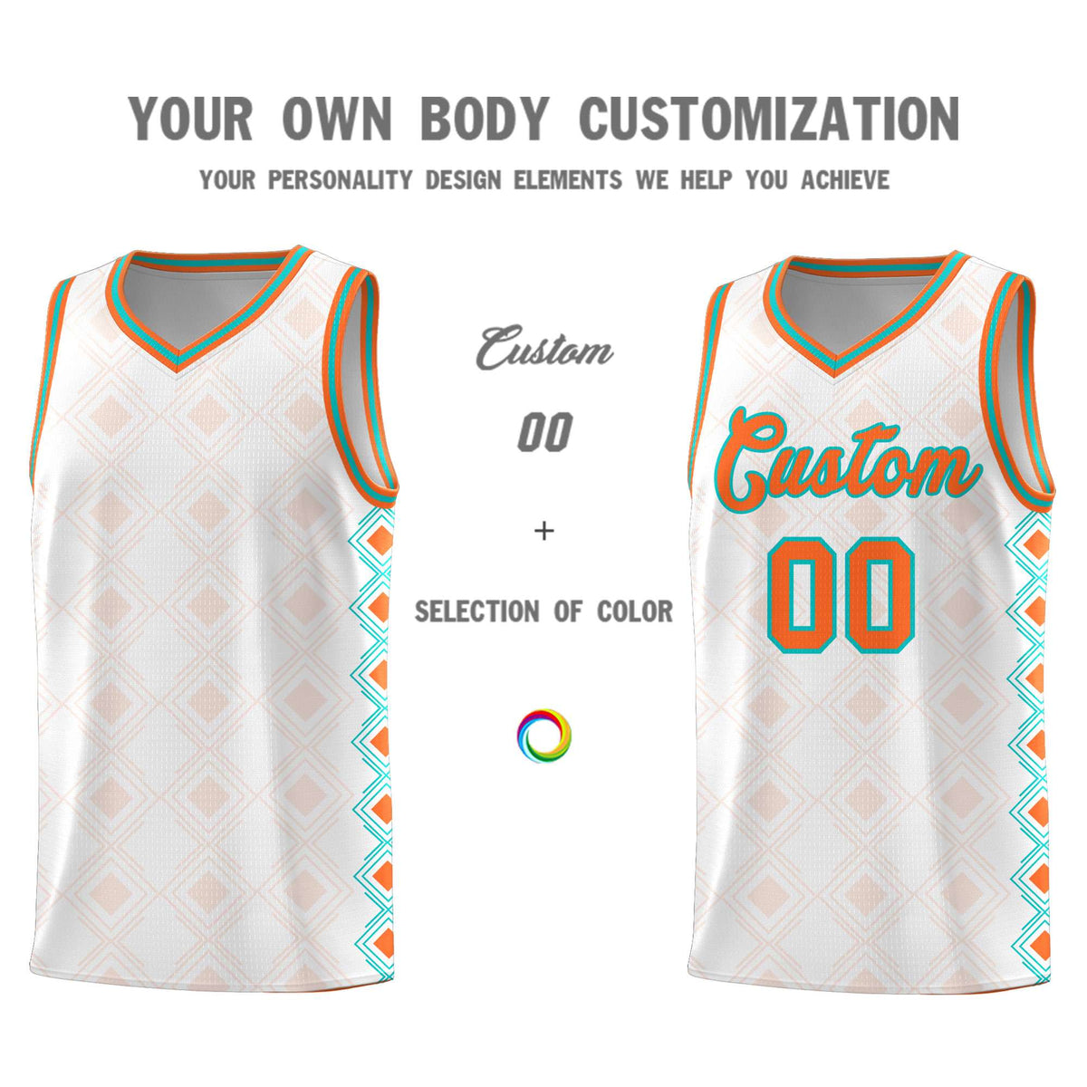 Custom White Side Blocks Sports Uniform Basketball Jersey|KXKSHOP