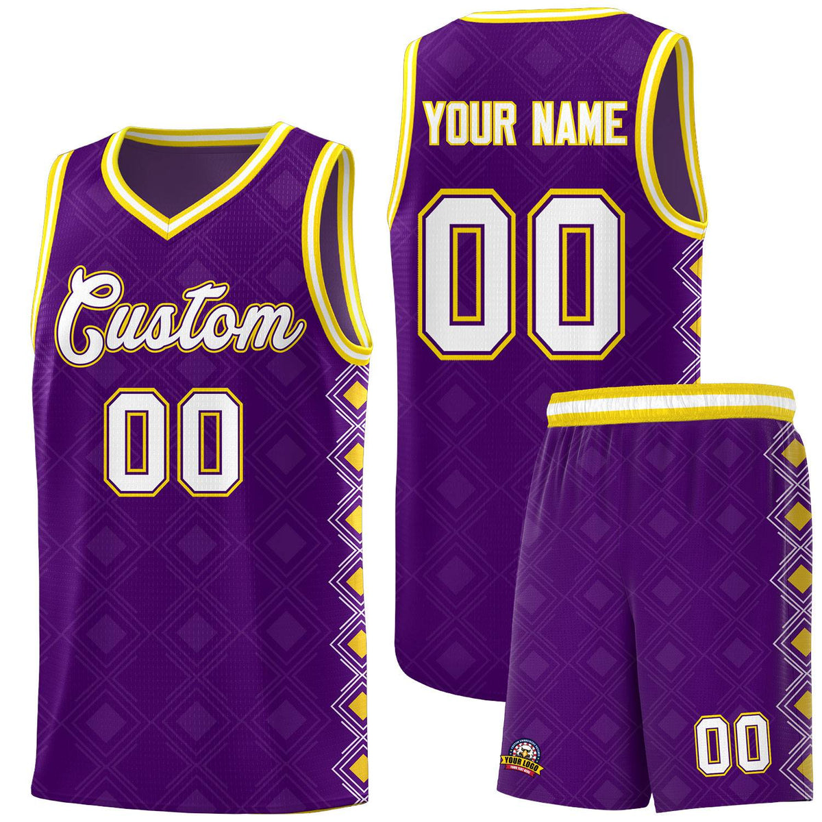 Custom Purple Side Blocks Sports Uniform Basketball Jersey|KXKSHOP