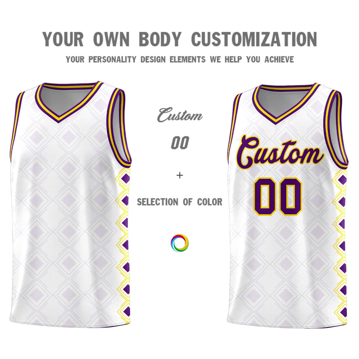 Custom White Side Blocks Sports Uniform Basketball Jersey|KXKSHOP