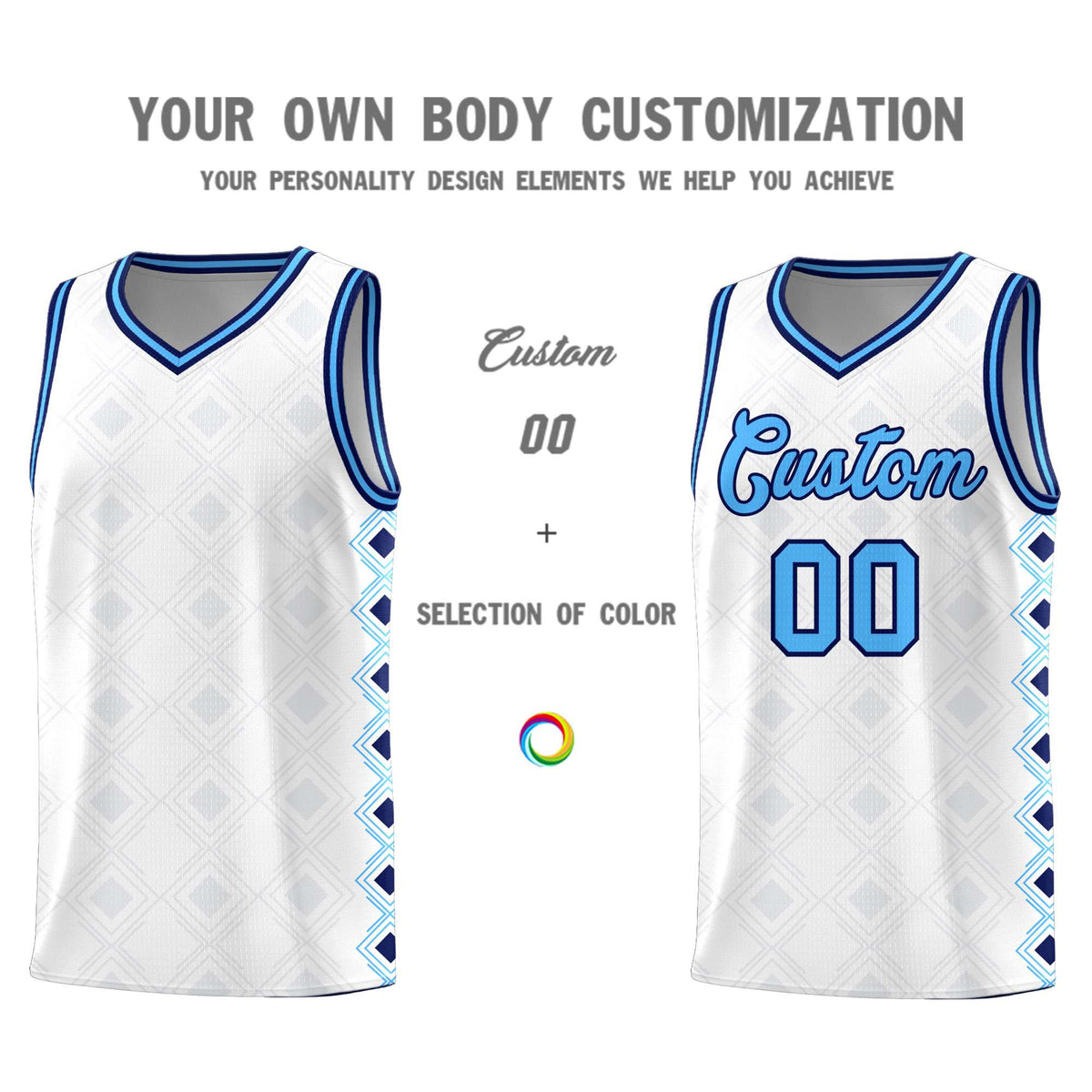 Custom White Side Blocks Sports Uniform Basketball Jersey|KXKSHOP
