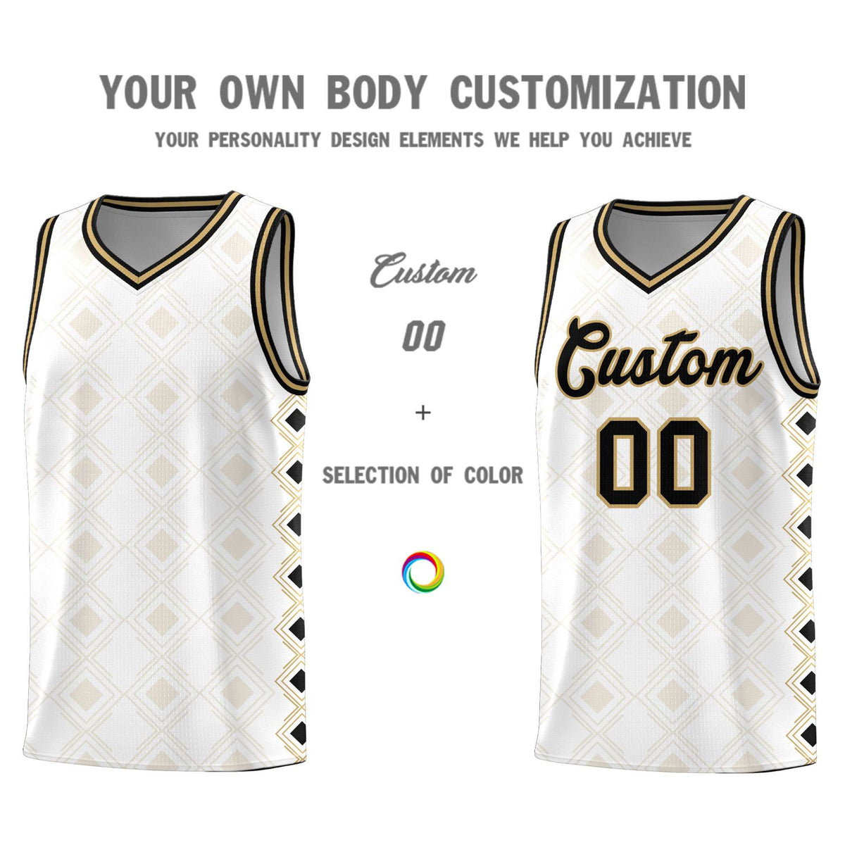 Custom White Side Blocks Sports Uniform Basketball Jersey|KXKSHOP