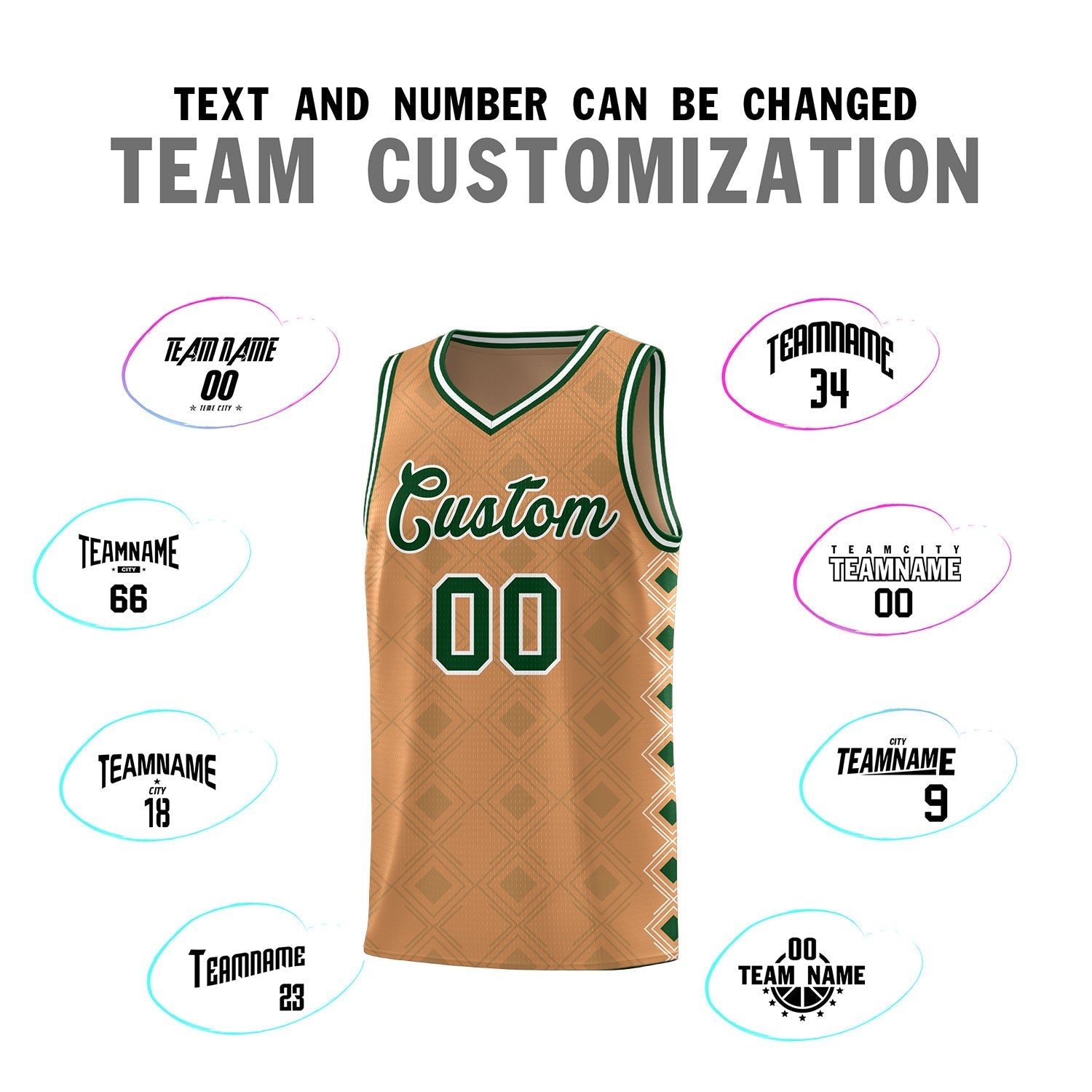 Custom Light Brown Side Blocks Sports Uniform Basketball Jersey|KXKSHOP