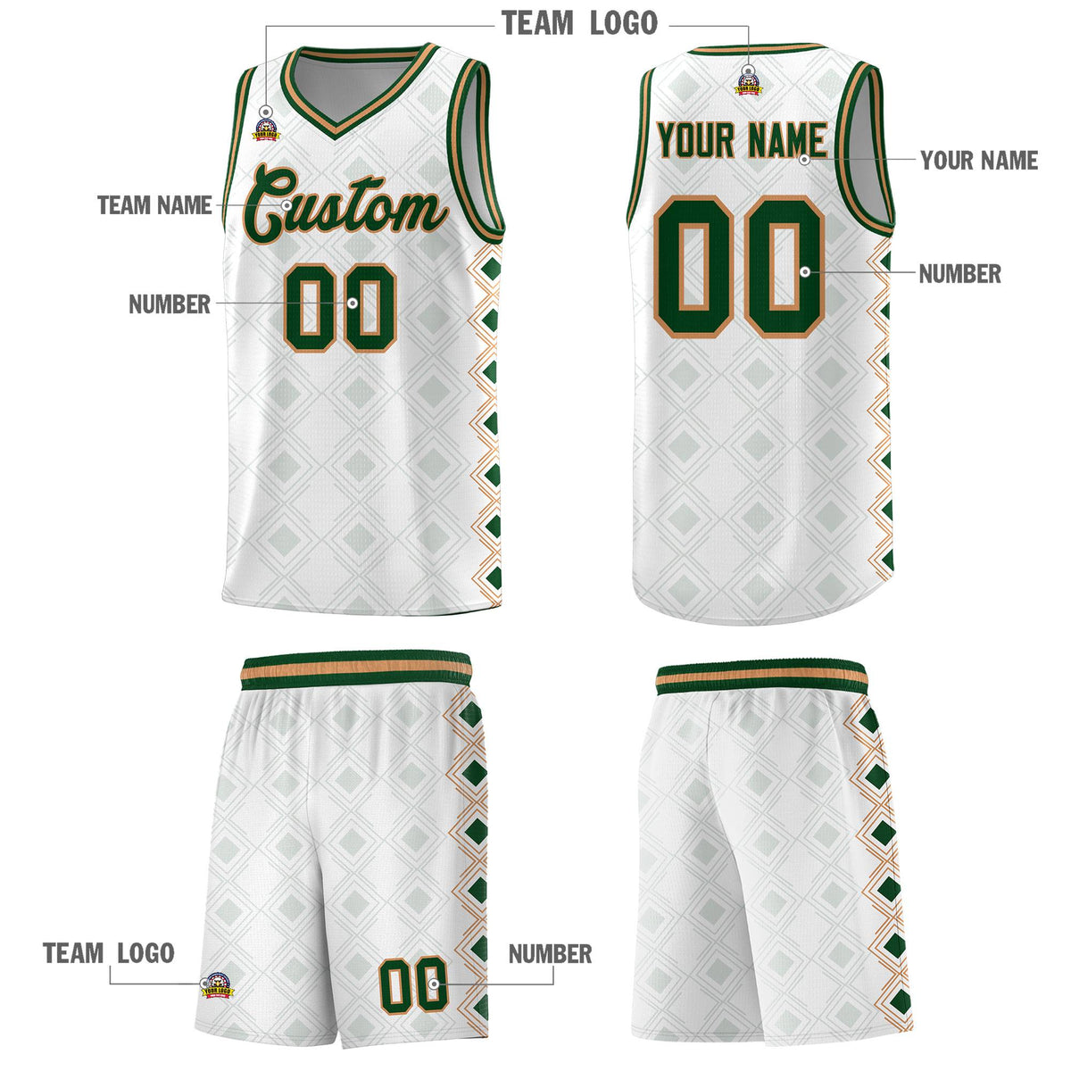 Custom White Side Blocks Sports Uniform Basketball Jersey|KXKSHOP