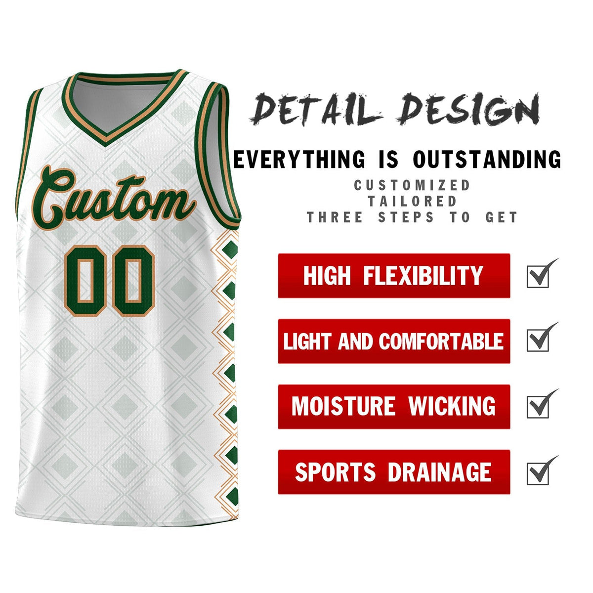 Custom White Side Blocks Sports Uniform Basketball Jersey|KXKSHOP