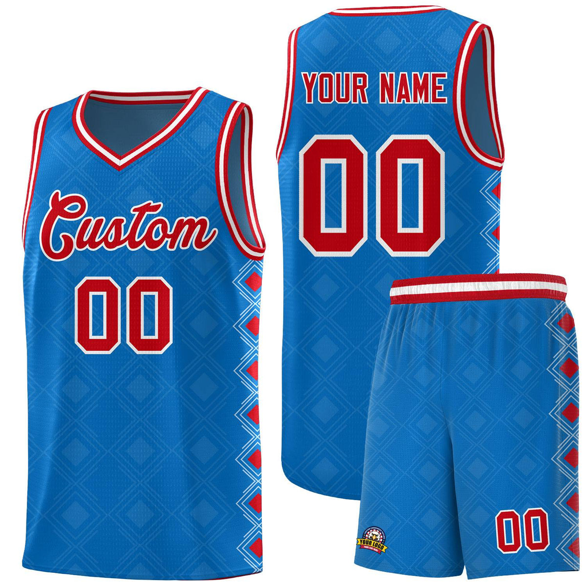 Custom Royal Side Blocks Sports Uniform Basketball Jersey|KXKSHOP