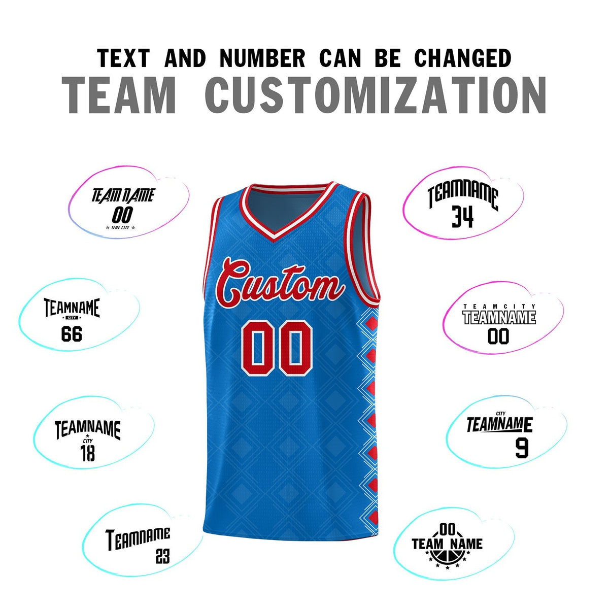 Custom Royal Side Blocks Sports Uniform Basketball Jersey|KXKSHOP