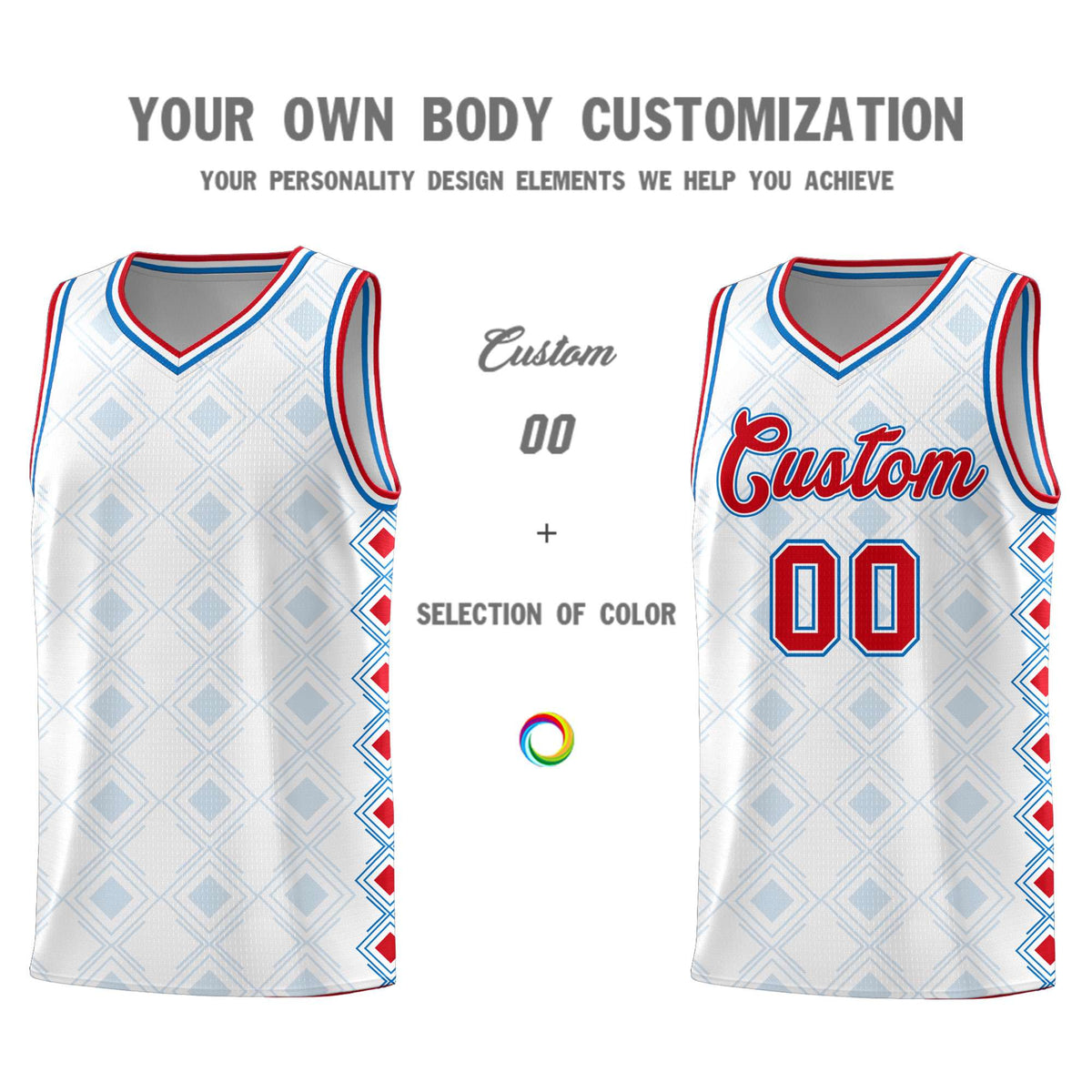 Custom White Side Blocks Sports Uniform Basketball Jersey|KXKSHOP