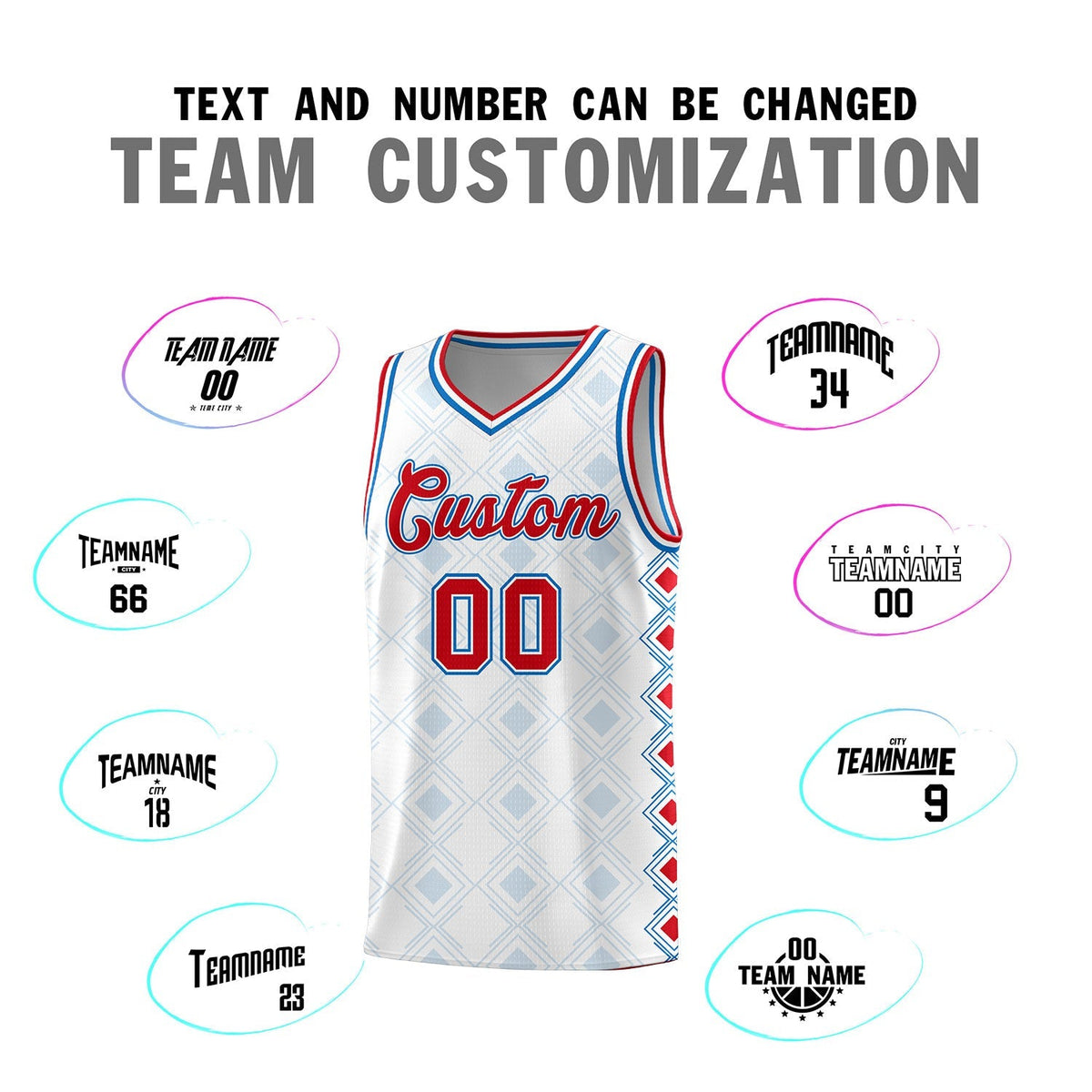 Custom White Side Blocks Sports Uniform Basketball Jersey|KXKSHOP