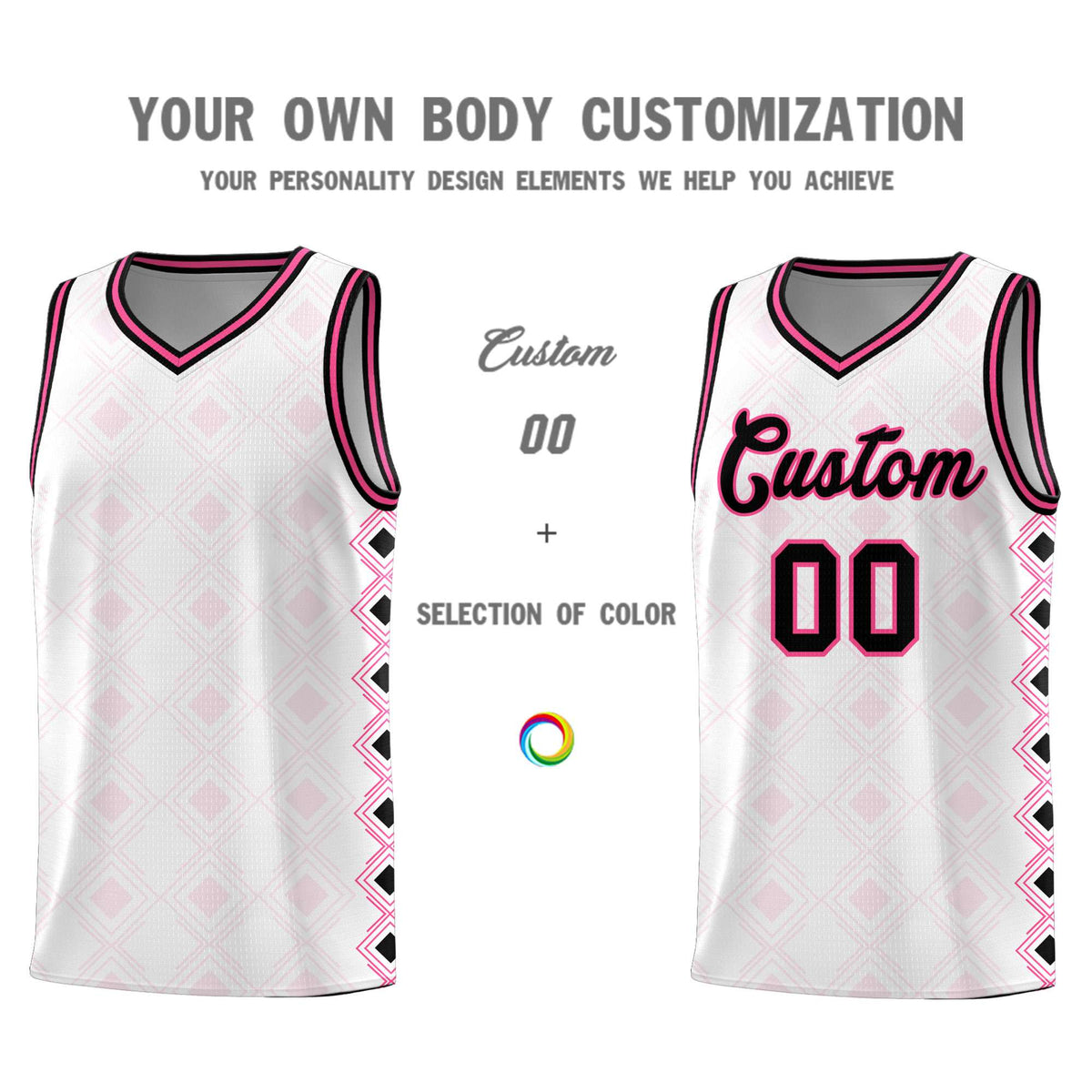 Custom White Side Blocks Sports Uniform Basketball Jersey|KXKSHOP