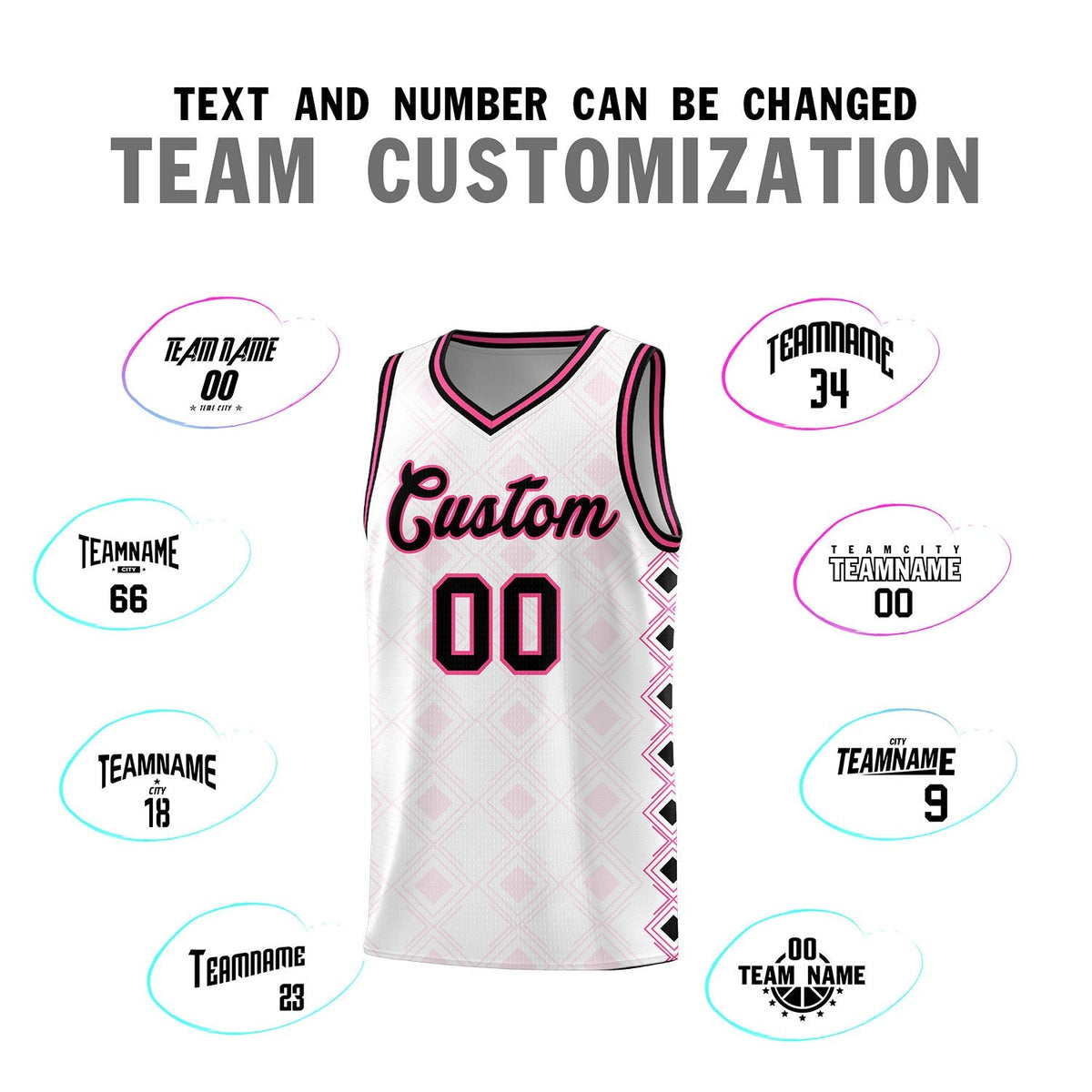 Custom White Side Blocks Sports Uniform Basketball Jersey|KXKSHOP