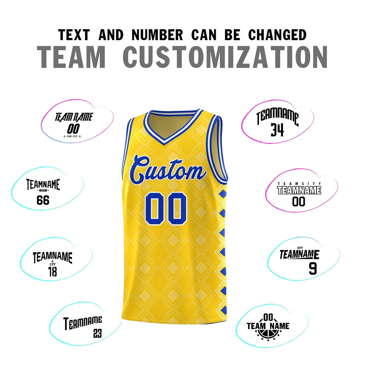 Custom Gold Side Blocks Sports Uniform Basketball Jersey|KXKSHOP