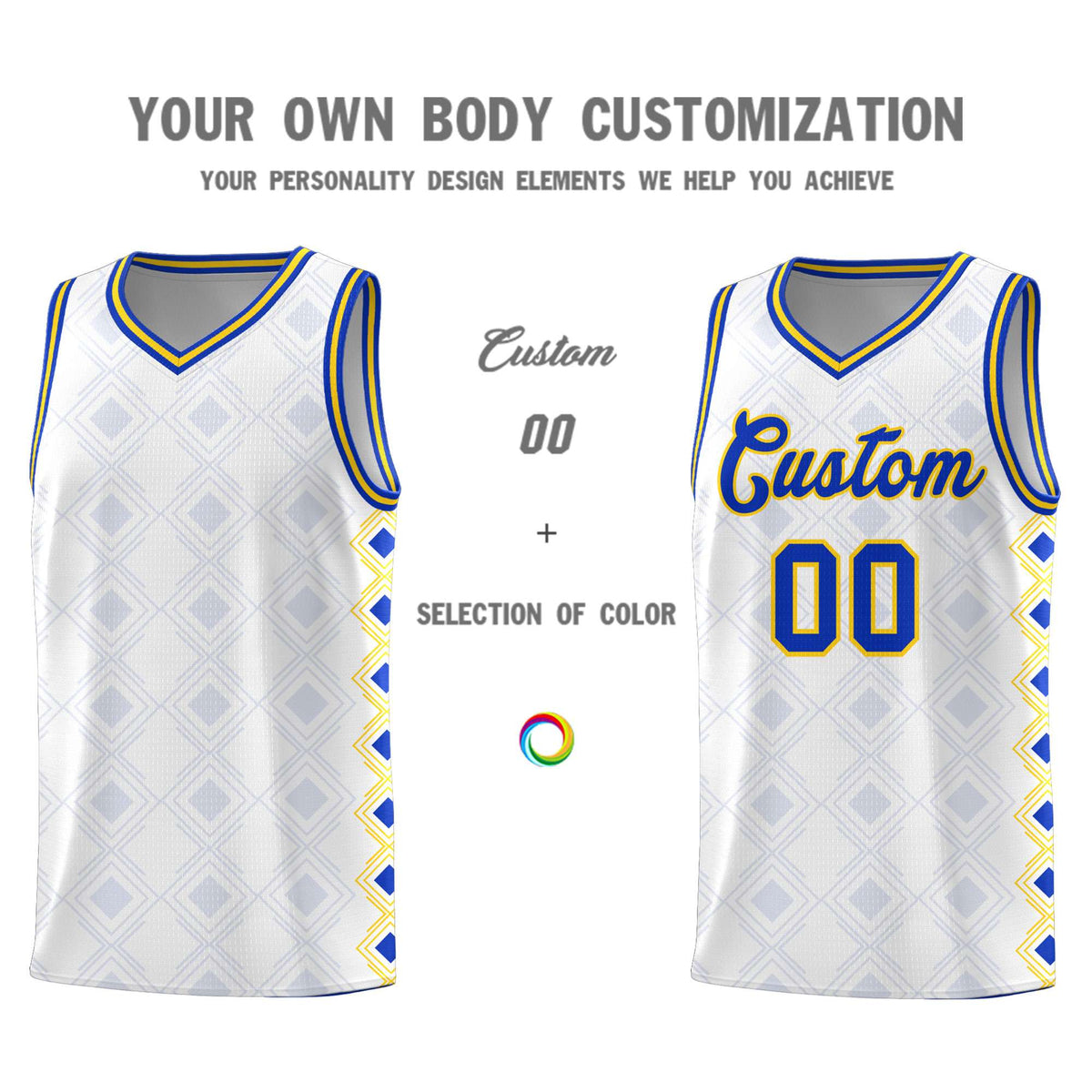 Custom White Side Blocks Sports Uniform Basketball Jersey|KXKSHOP