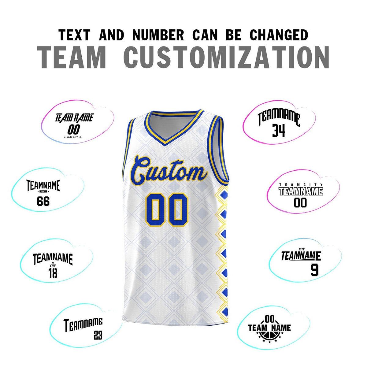 Custom White Side Blocks Sports Uniform Basketball Jersey|KXKSHOP