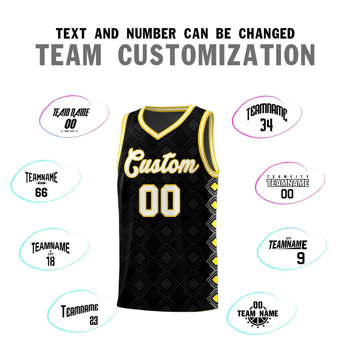 Custom Black Side Blocks Sports Uniform Basketball Jersey|KXKSHOP