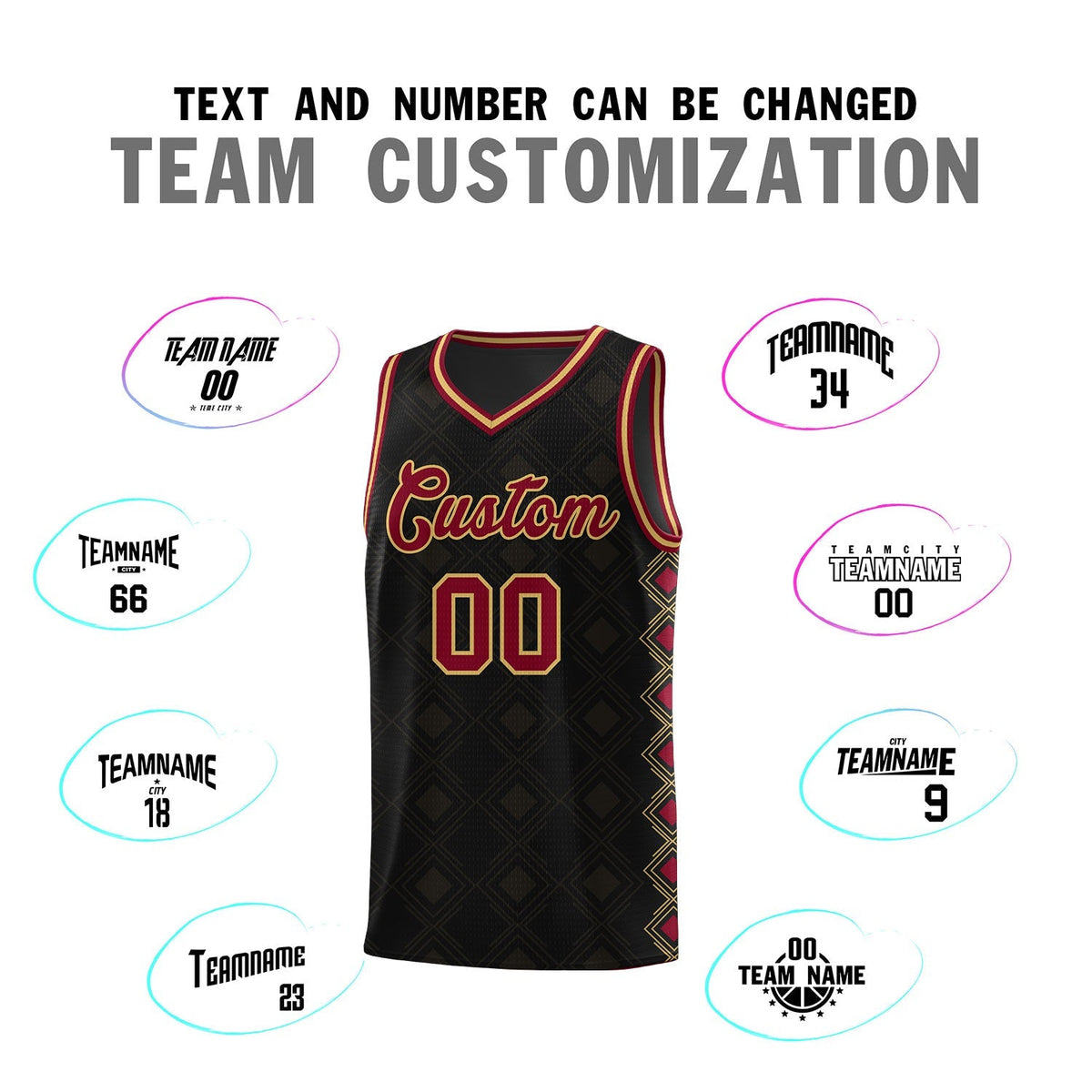Custom Black Side Blocks Sports Uniform Basketball Jersey|KXKSHOP