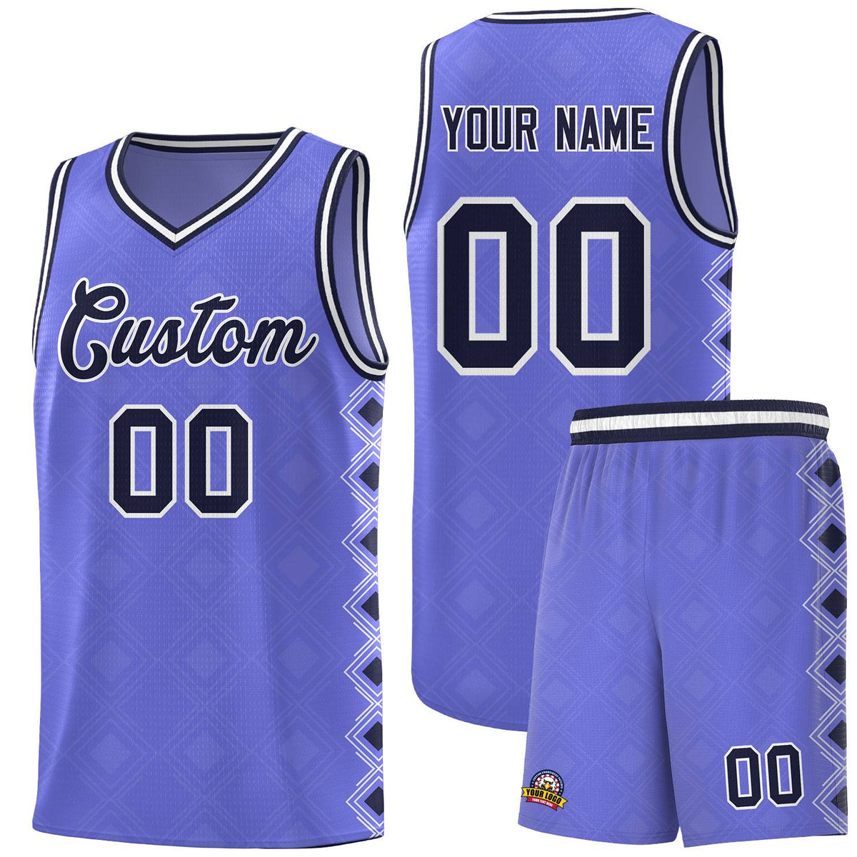 Custom Purple Side Blocks Sports Uniform Basketball Jersey|KXKSHOP