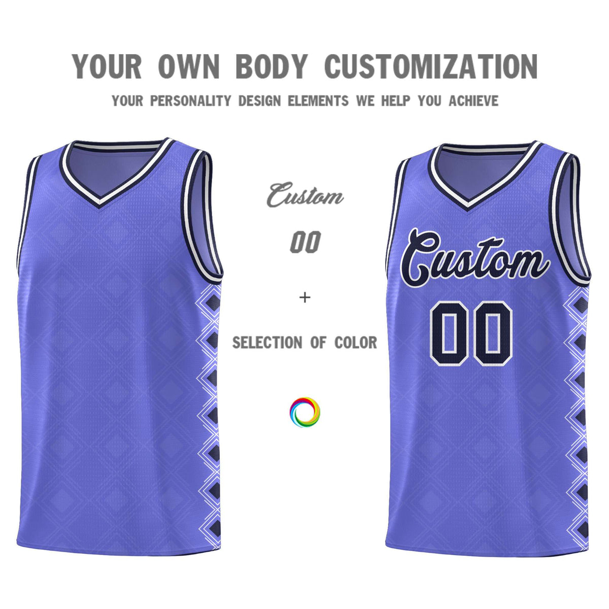 Custom Purple Side Blocks Sports Uniform Basketball Jersey|KXKSHOP