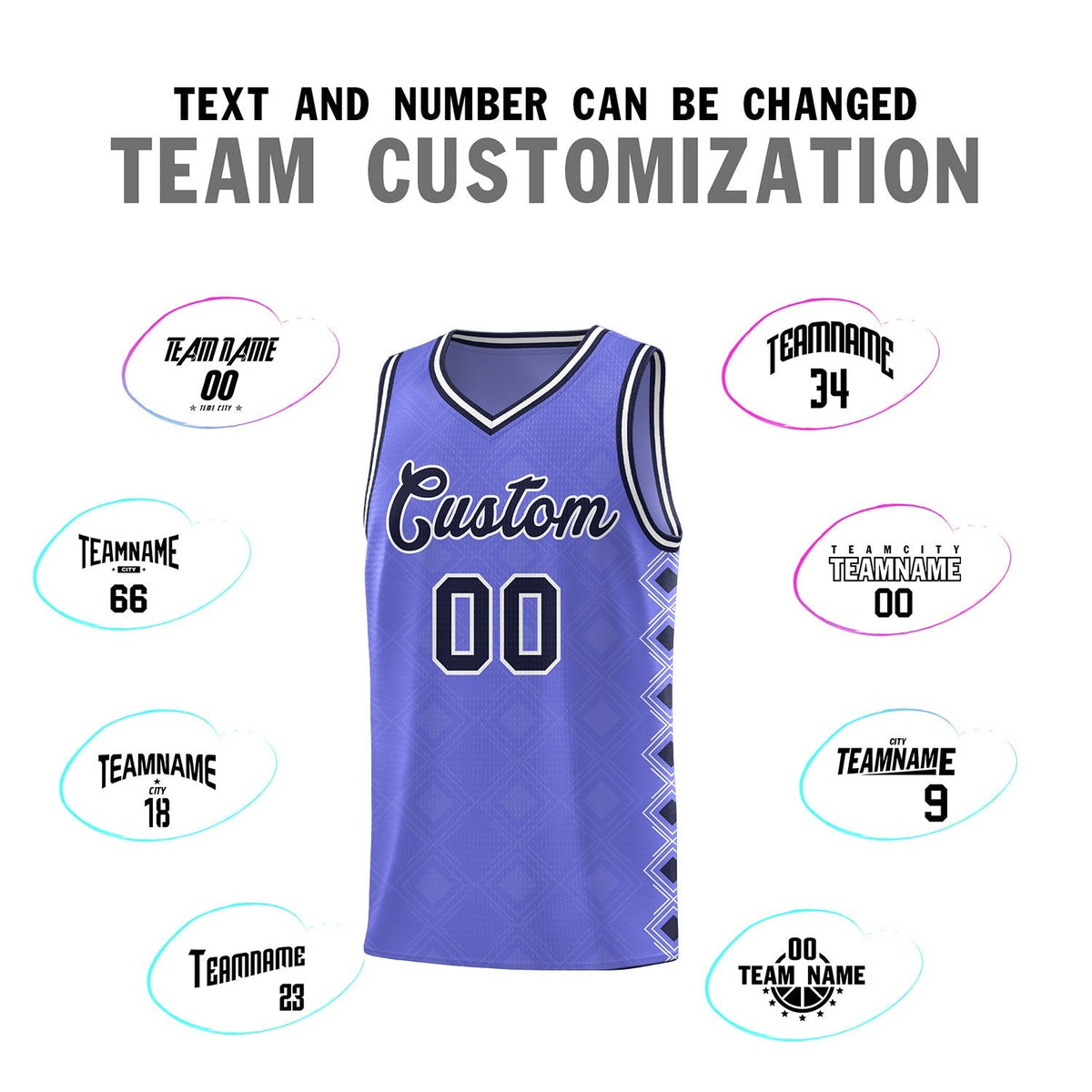Custom Purple Side Blocks Sports Uniform Basketball Jersey|KXKSHOP