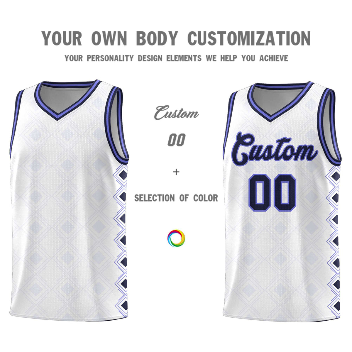Custom White Side Blocks Sports Uniform Basketball Jersey|KXKSHOP