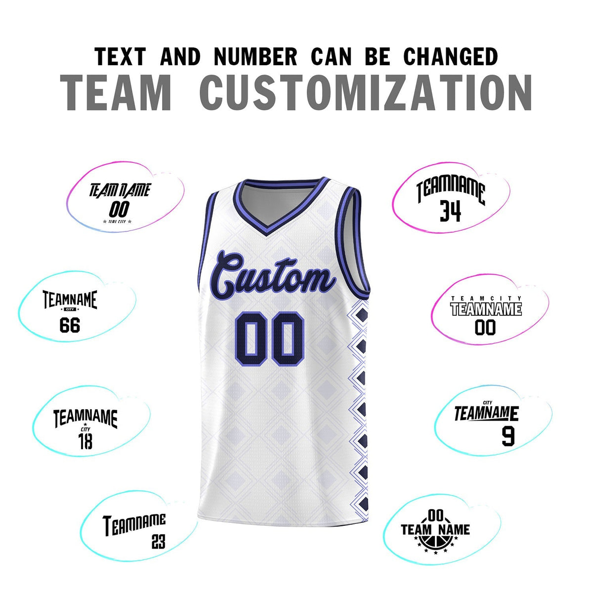 Custom White Side Blocks Sports Uniform Basketball Jersey|KXKSHOP