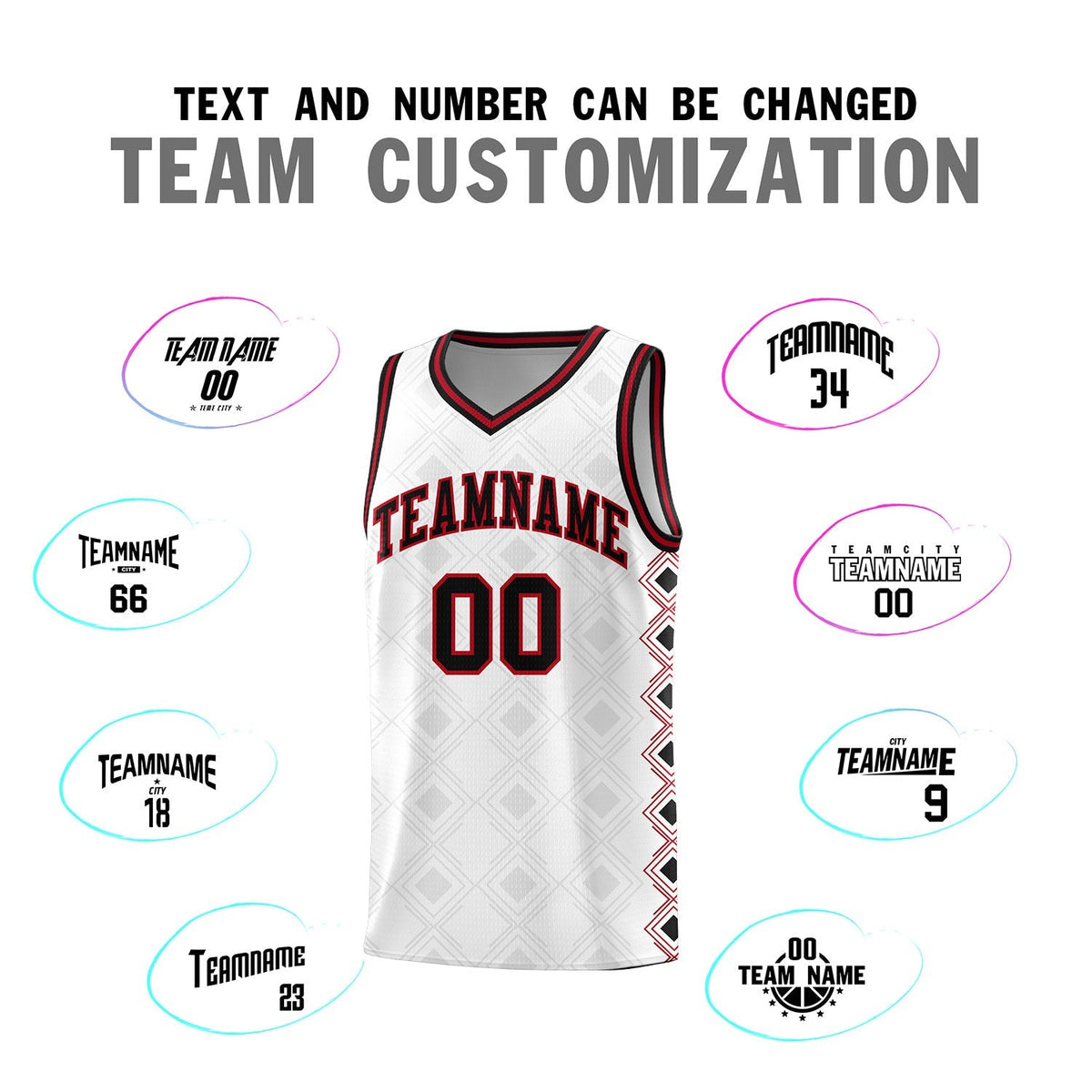 Custom White Side Blocks Sports Uniform Basketball Jersey|KXKSHOP
