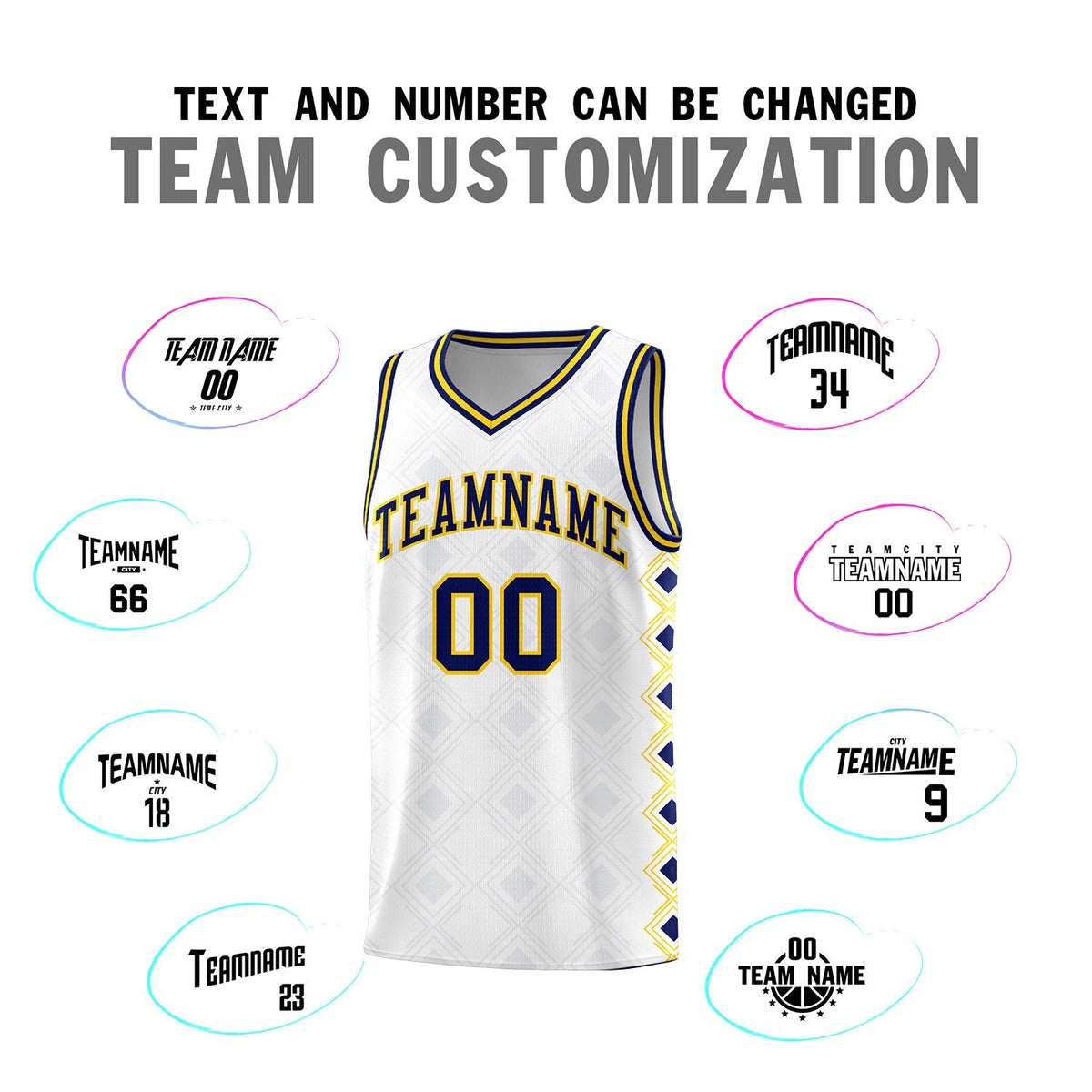 Custom White Side Blocks Sports Uniform Basketball Jersey|KXKSHOP