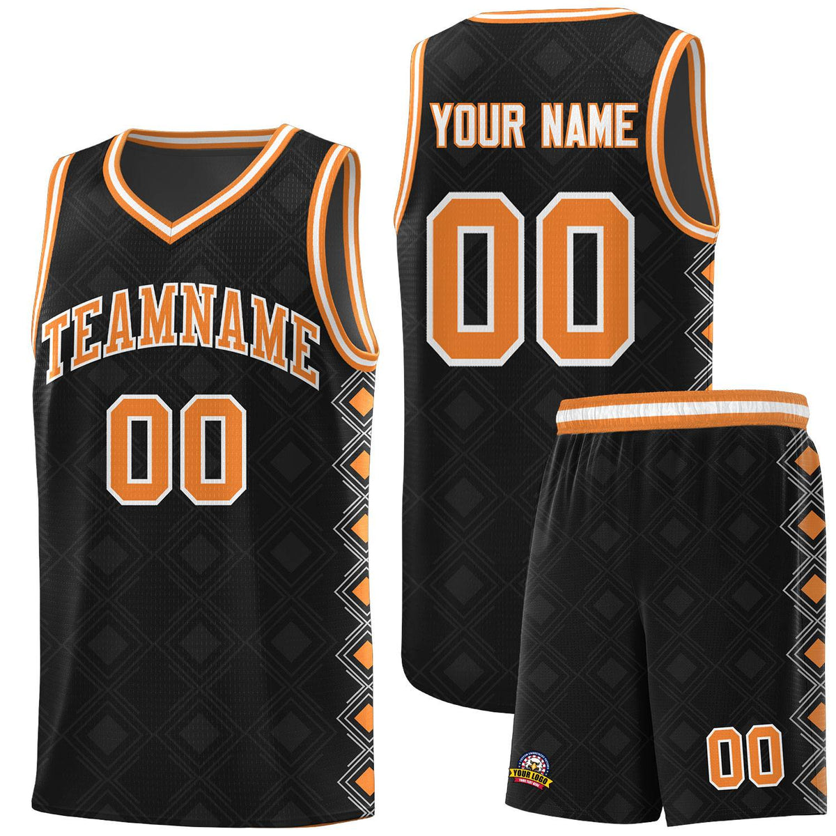 Custom Black Side Blocks Sports Uniform Basketball Jersey|KXKSHOP