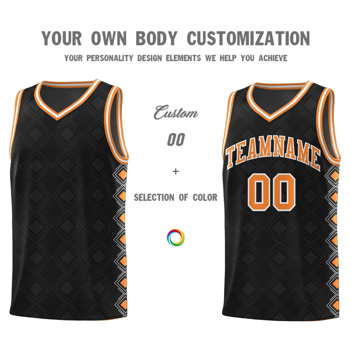 Custom Black Side Blocks Sports Uniform Basketball Jersey|KXKSHOP