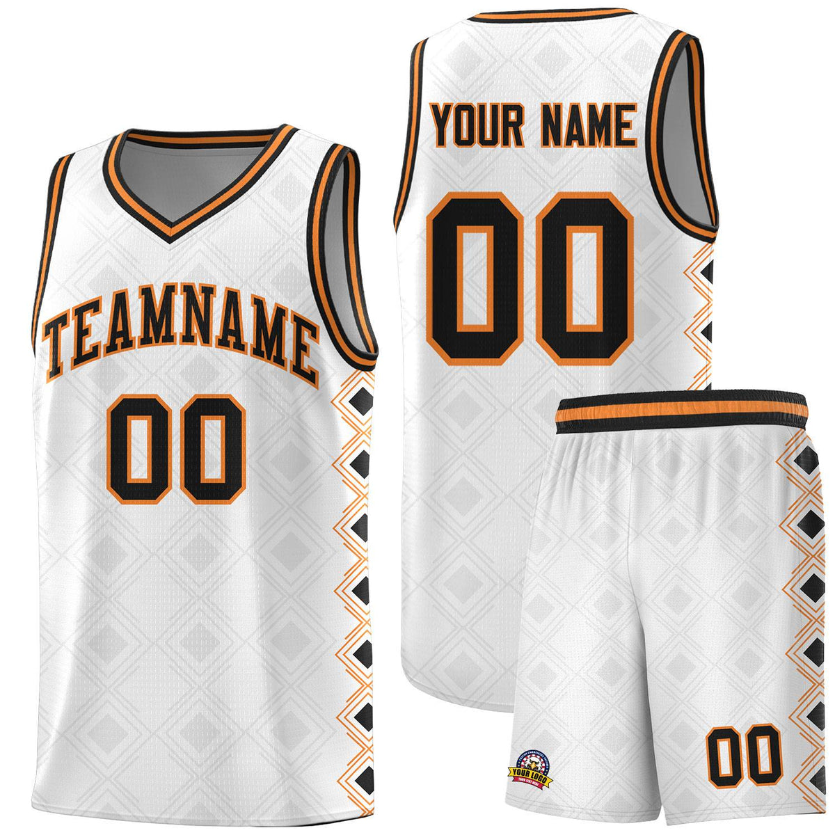 Custom White Side Blocks Sports Uniform Basketball Jersey|KXKSHOP