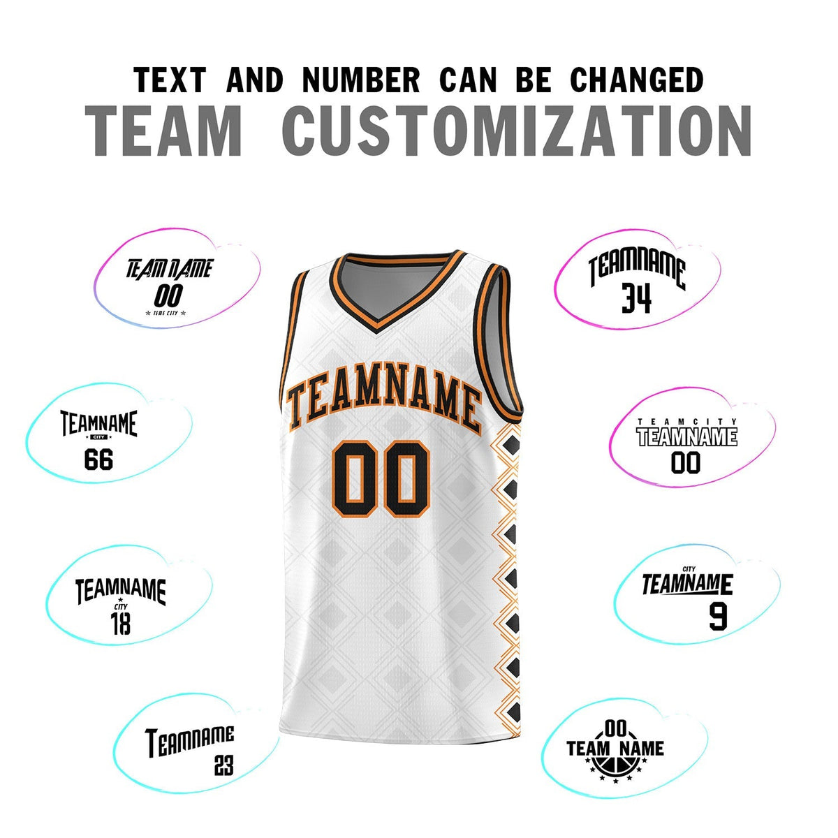 Custom White Side Blocks Sports Uniform Basketball Jersey|KXKSHOP