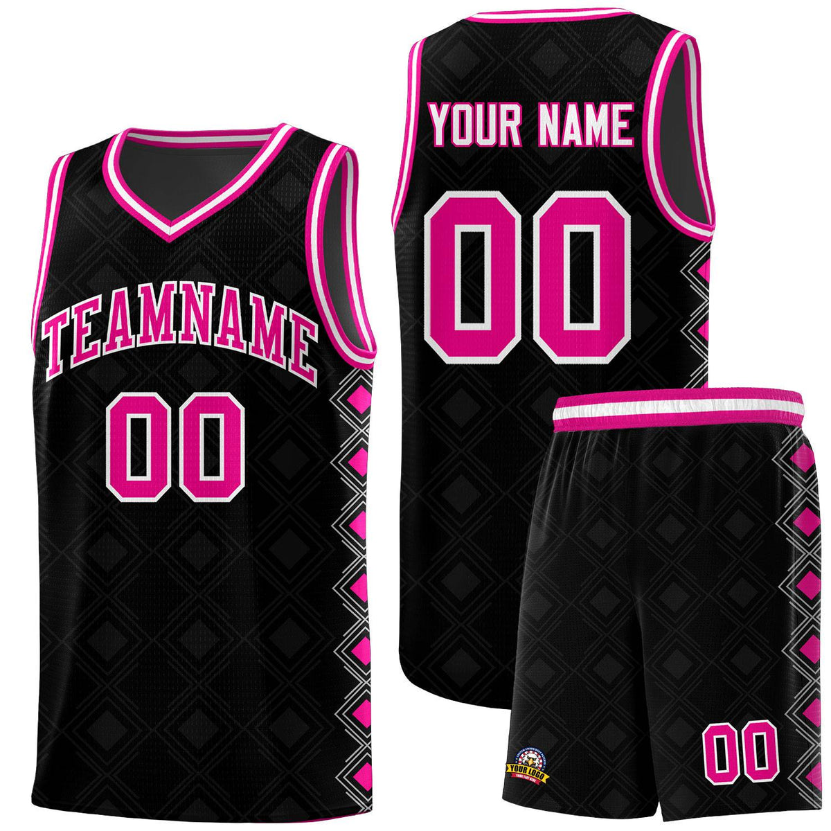 Custom Black Side Blocks Sports Uniform Basketball Jersey|KXKSHOP