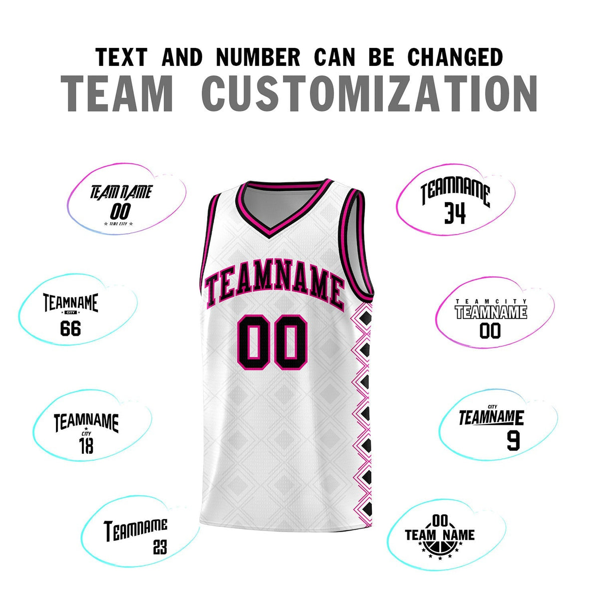 Custom White Side Blocks Sports Uniform Basketball Jersey|KXKSHOP